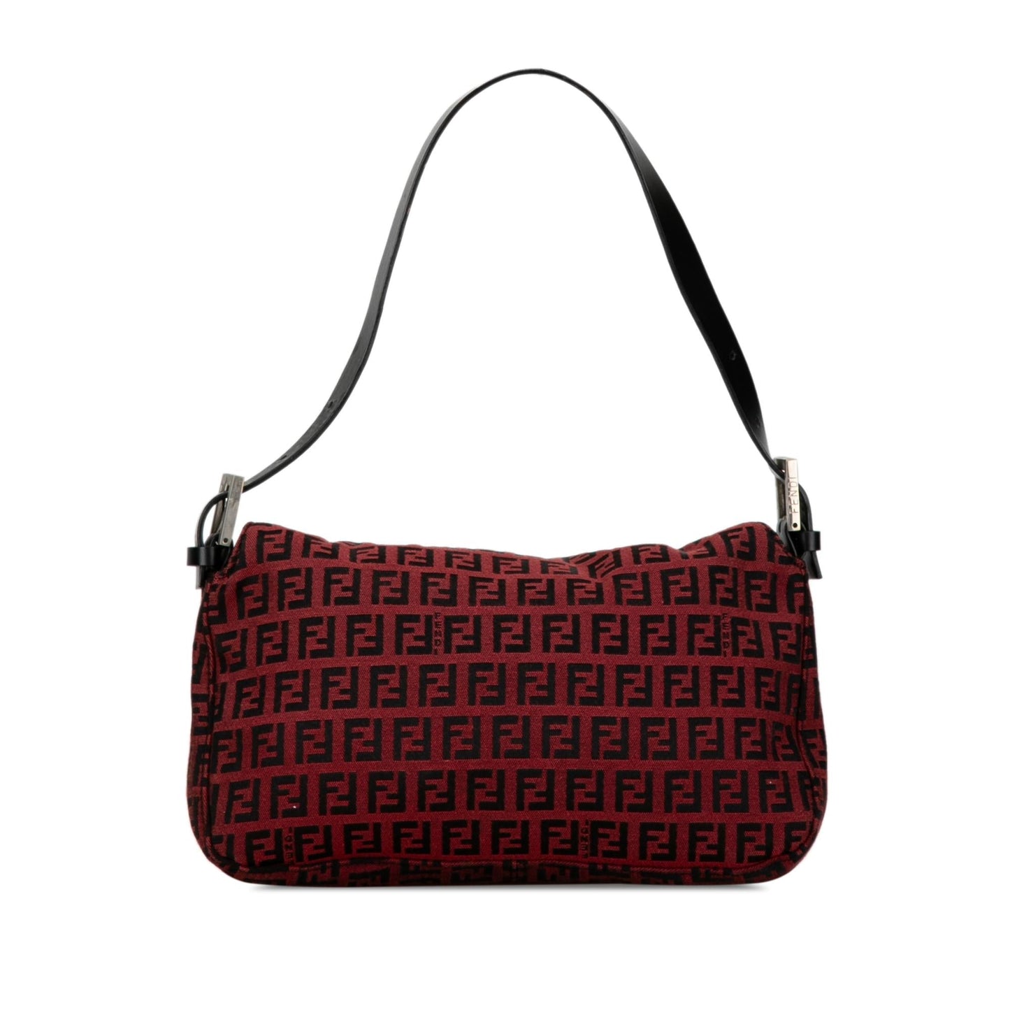 Fendi Zucchino Double Shoulder Bag Shg Nyl1Sf Canvas Flap