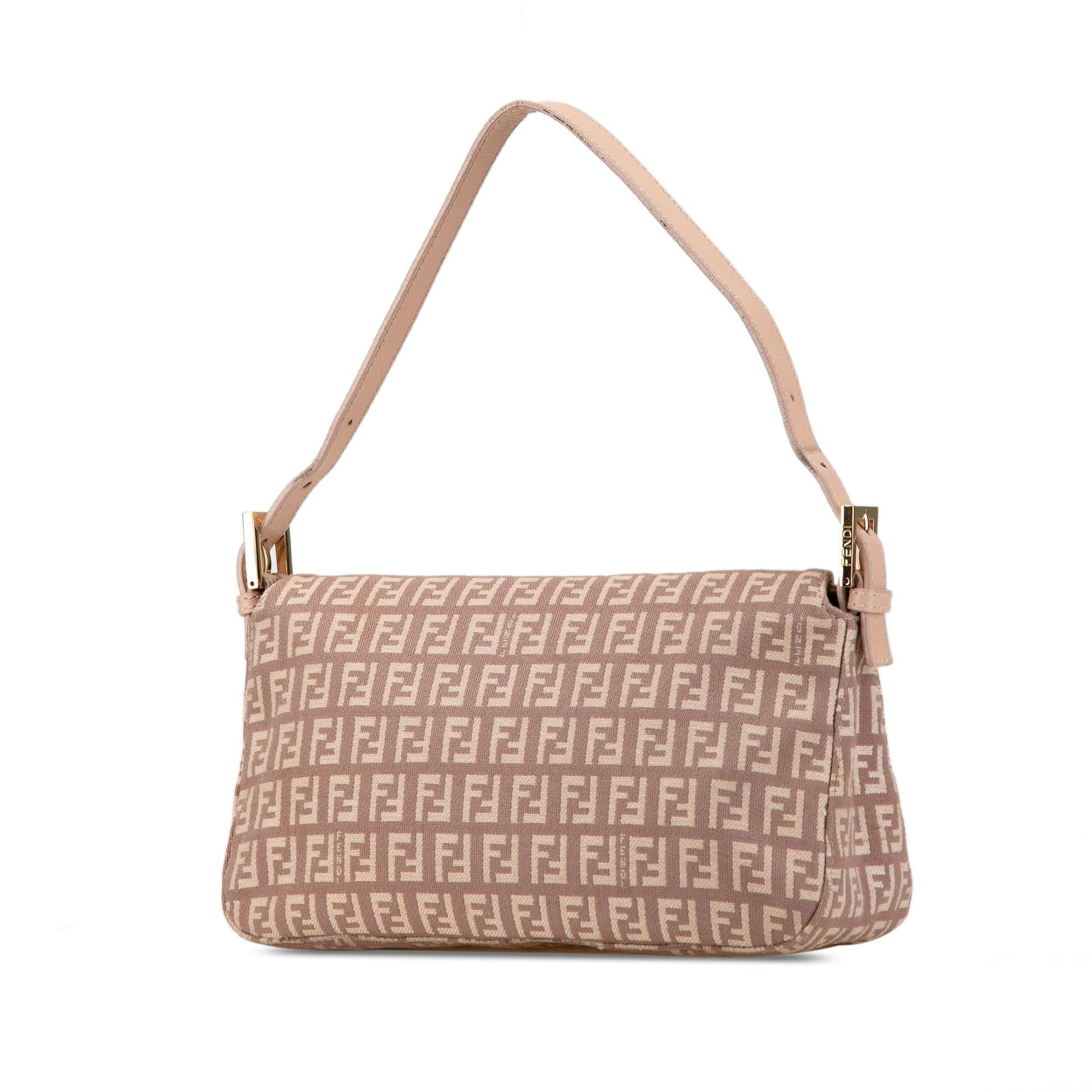 Fendi Zucchino Double Shoulder Bag Shg W6Ursq Canvas Flap