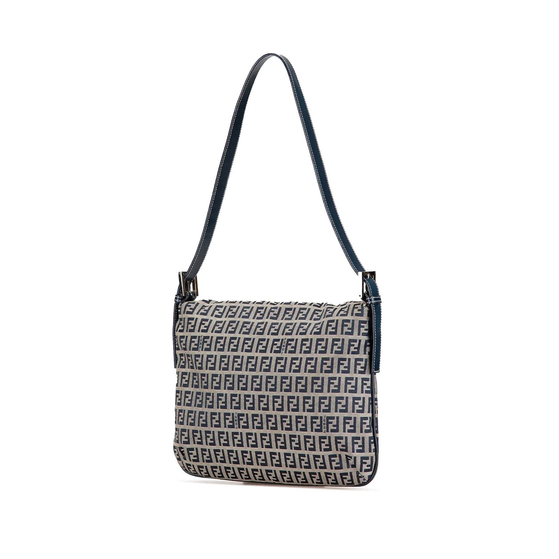 Fendi Zucchino Double Shoulder Bag Canvas Flap Bag Shg J1Atf3