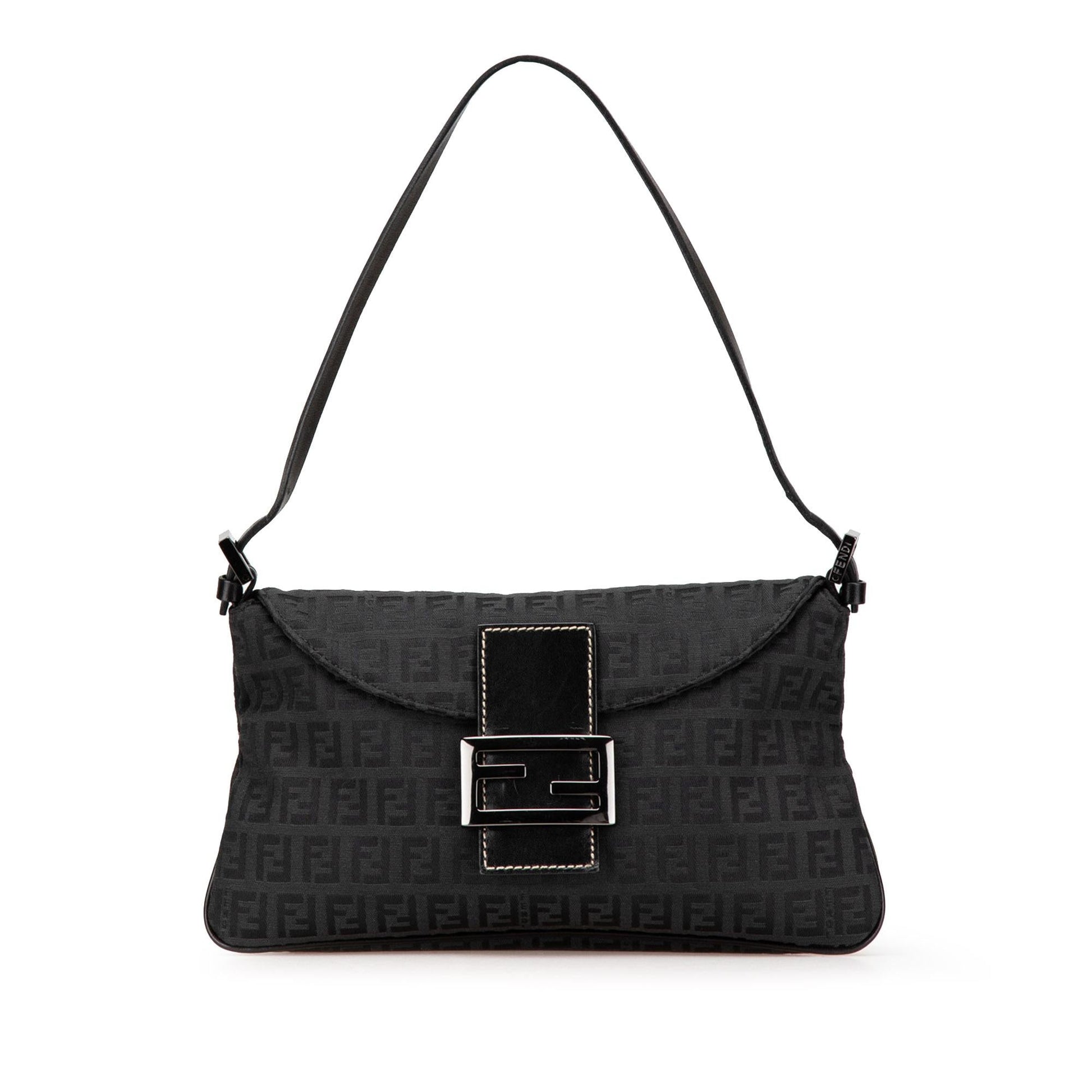 Fendi Zucchino Double Shoulder Bag Canvas Flap Shoulder Bag 3