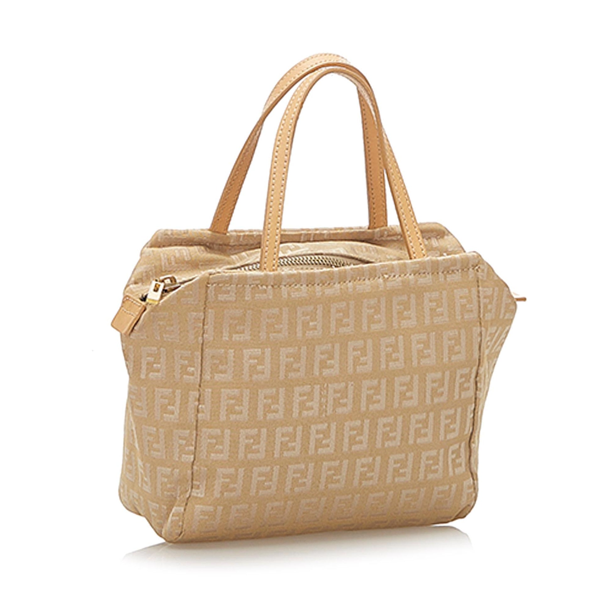 Fendi Zucchino Handbag Shg Canvas Satchel Bag Handbag Shg 19094