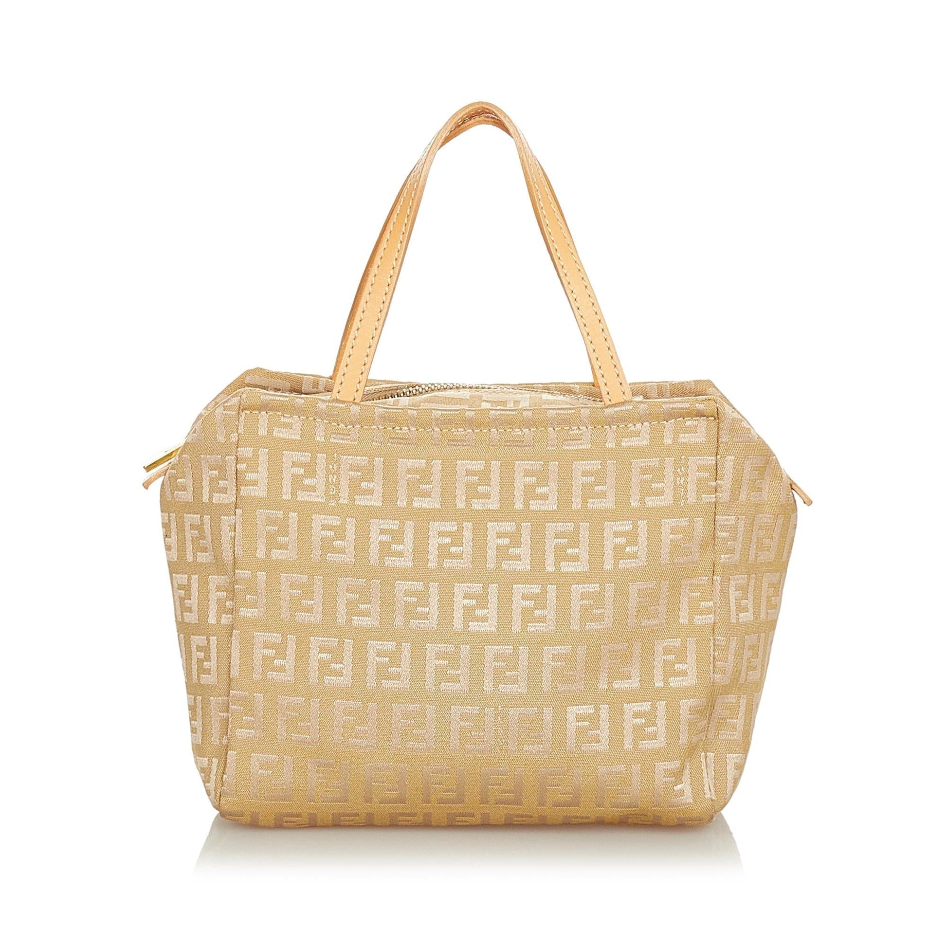 Fendi Zucchino Handbag Shg Canvas Satchel Bag Handbag Shg 24518