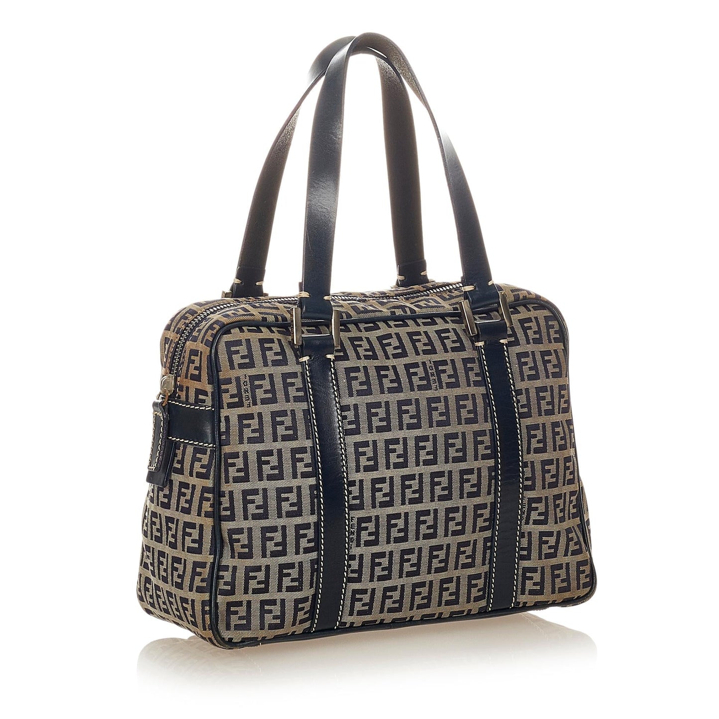 Fendi Zucchino Handbag Shg Canvas Satchel Bag Handbag Shg 26623
