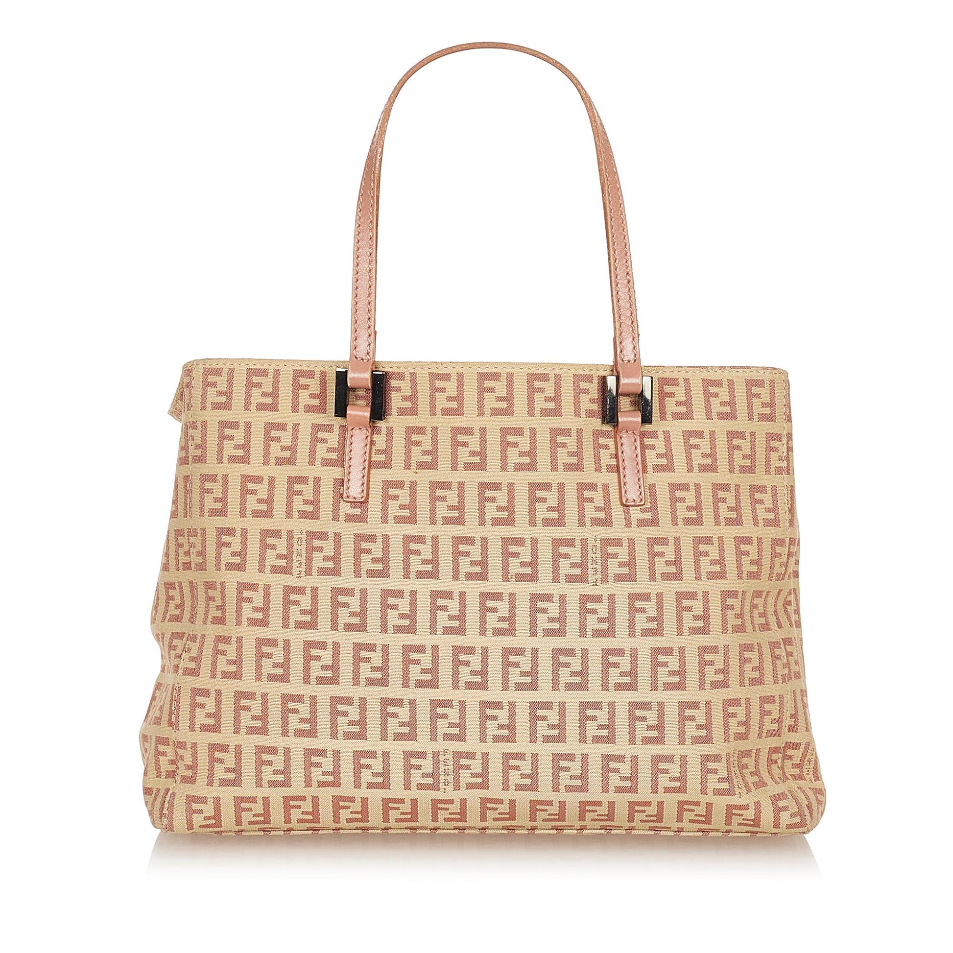 Fendi Zucchino Handbag Shg Canvas Satchel Bag Handbag Shg 26835