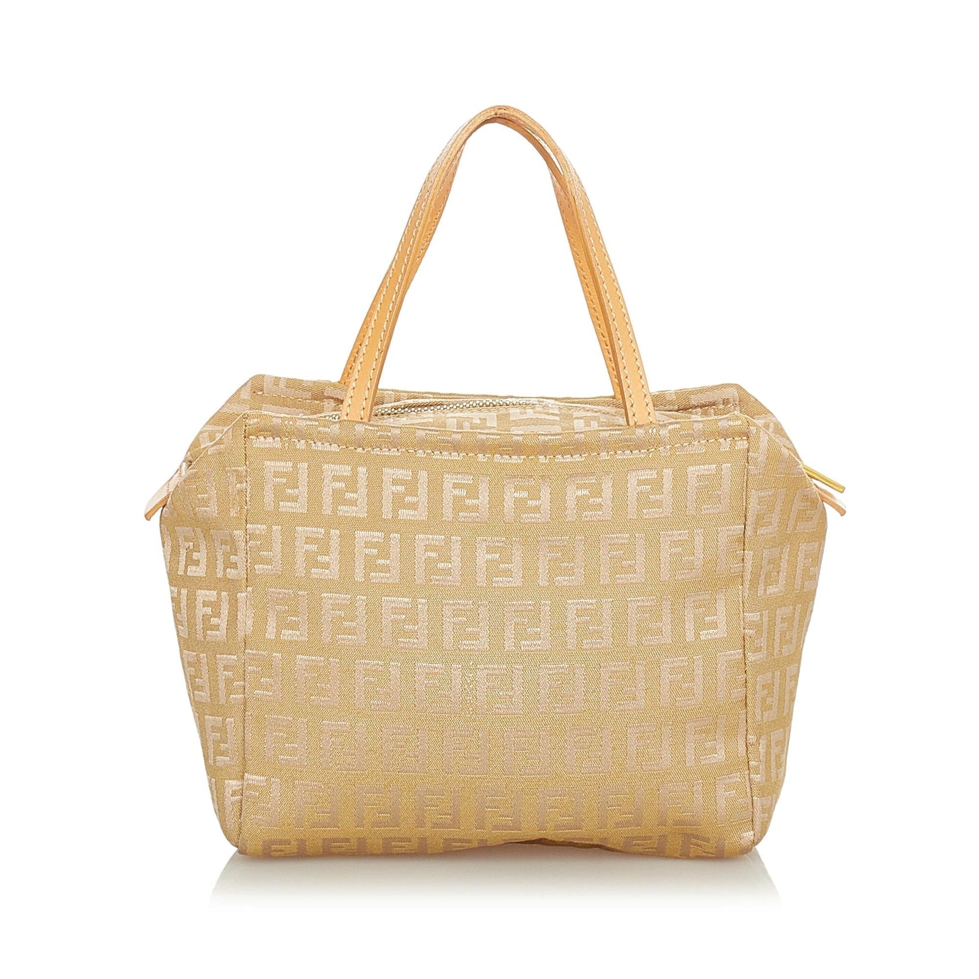 Fendi Zucchino Handbag Shg Canvas Satchel Bag Handbag Shg 31864