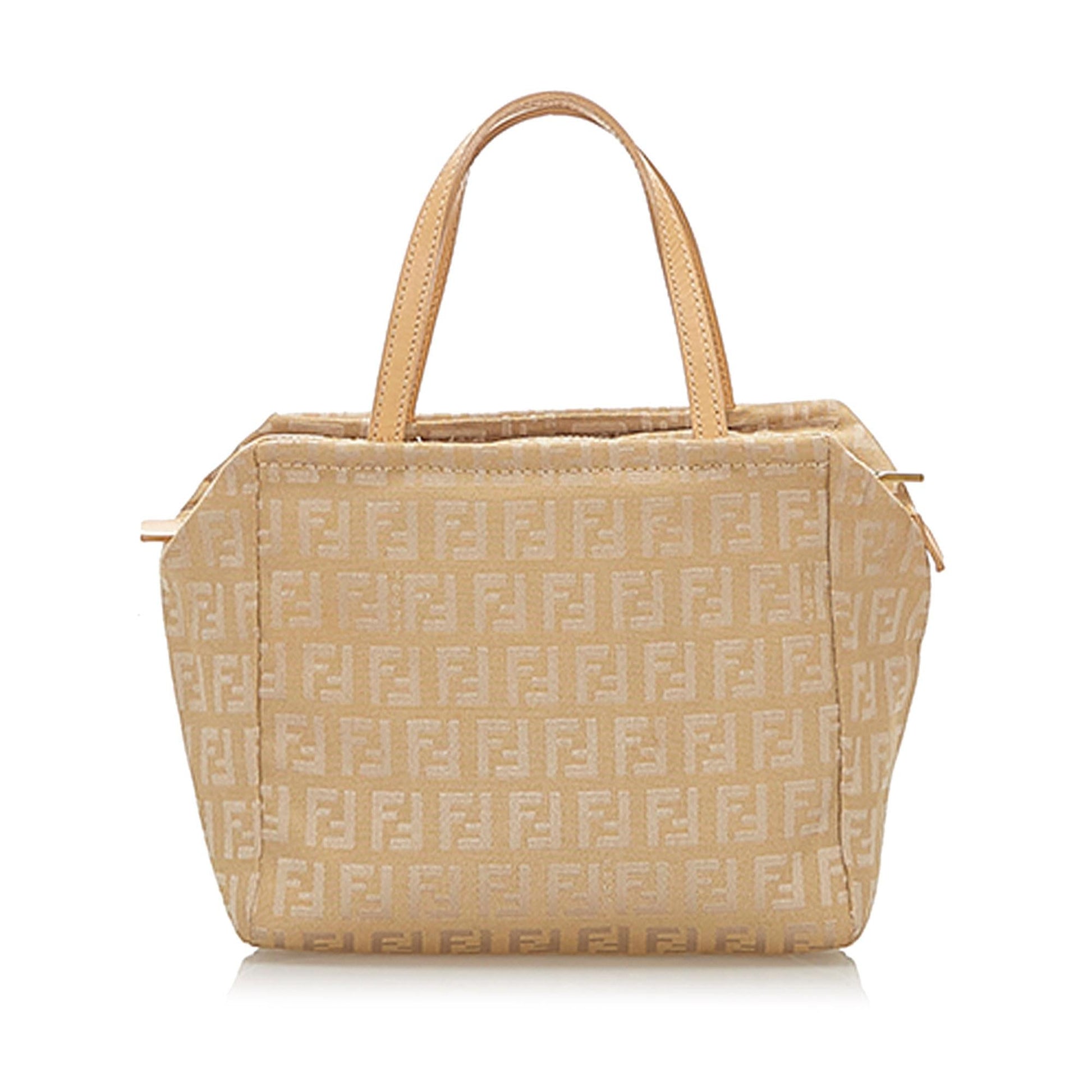 Fendi Zucchino Handbag Shg Canvas Satchel Bag Handbag Shg 32352