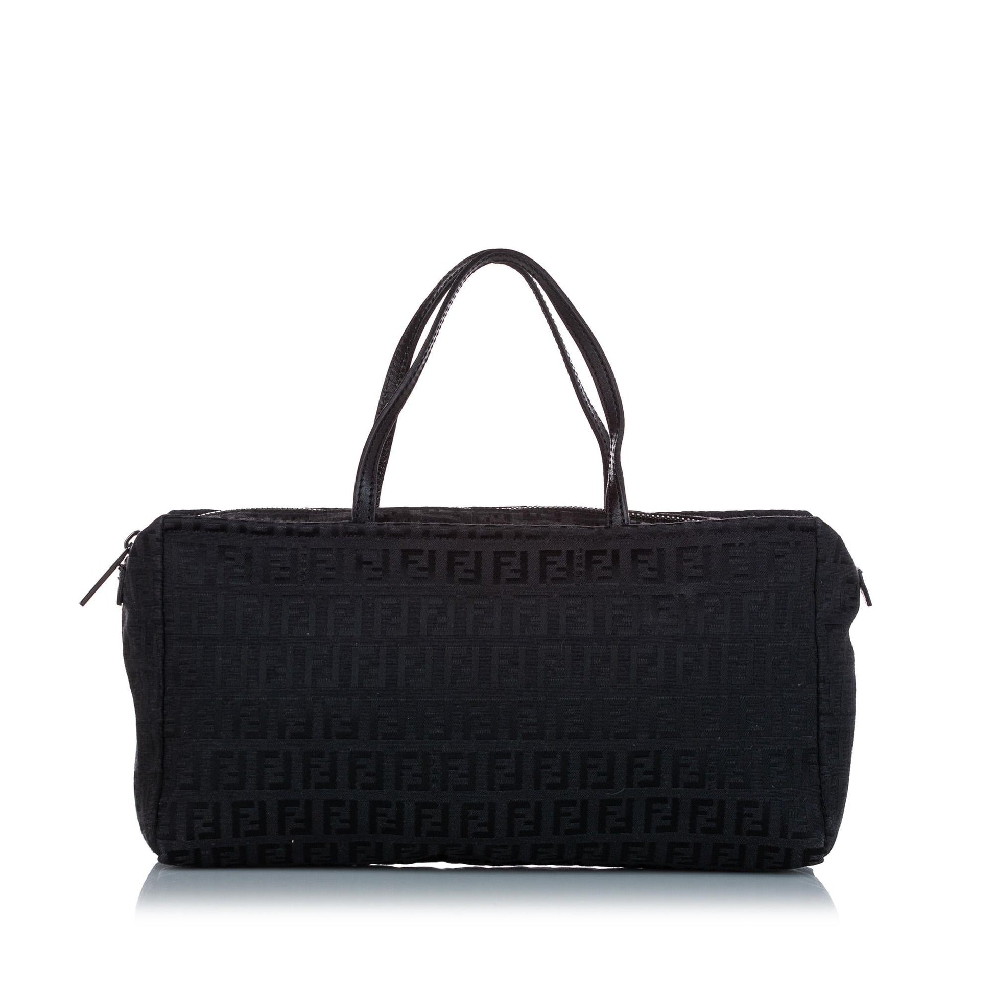 Fendi Zucchino Handbag Shg Canvas Satchel Bag Handbag Shg 32470