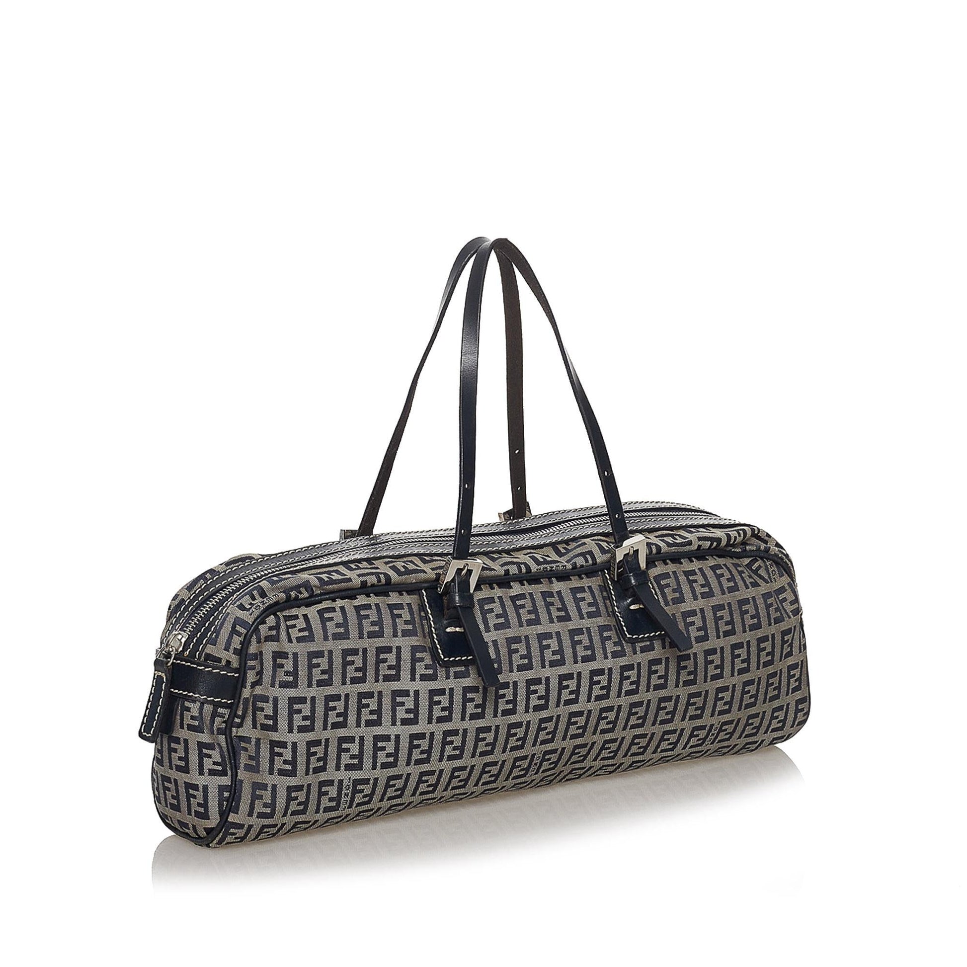Fendi Zucchino Handbag Shg Canvas Satchel Bag Handbag Shg 33440