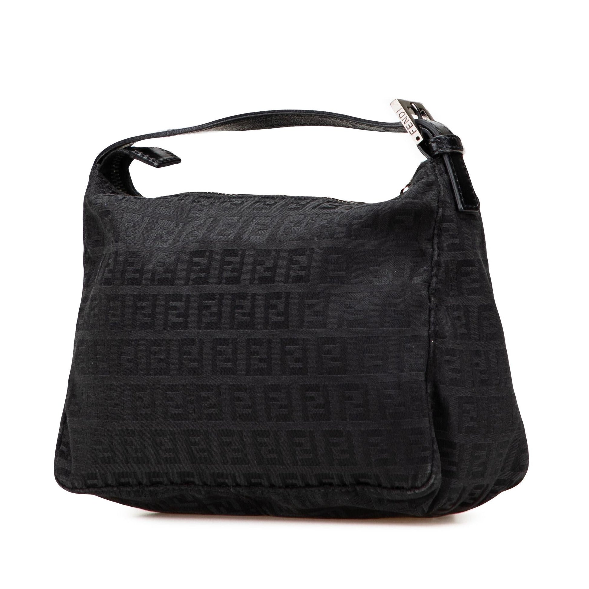 Fendi Zucchino Handbag Canvas Satchel Bag