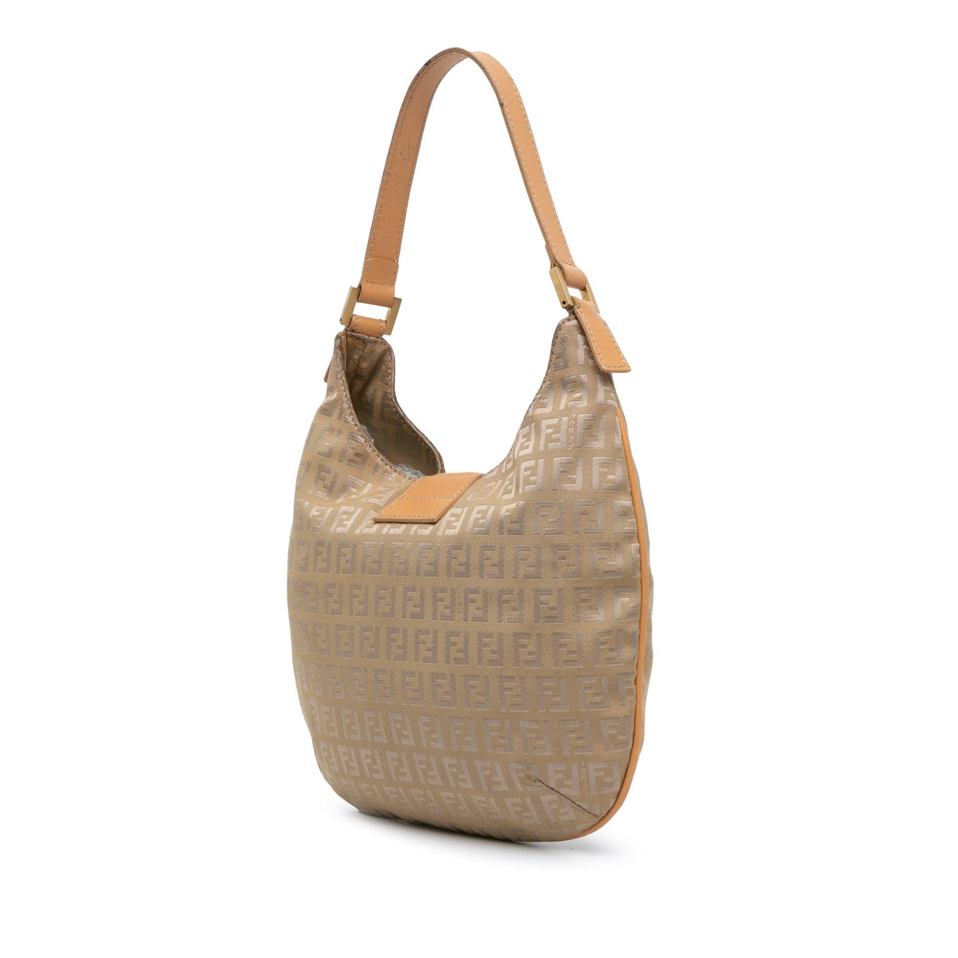 Fendi Zucchino Hobo Canvas Shoulder Bag Hobo Shg 5Bhxtz