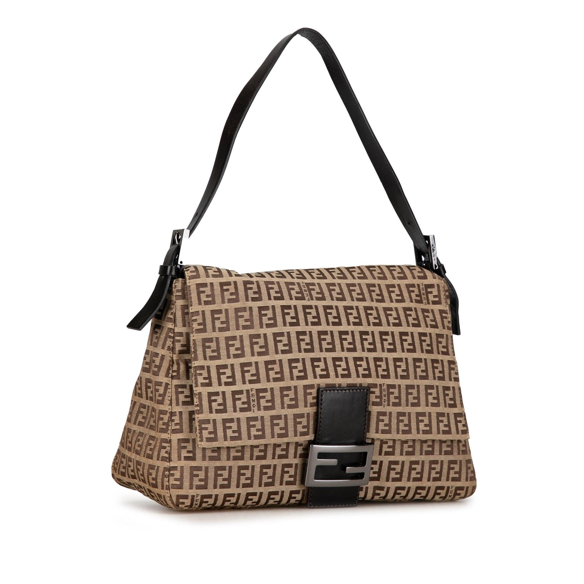 Fendi Zucchino Mamma Forever Shg Juvbjz Shoulder Bag Canvas