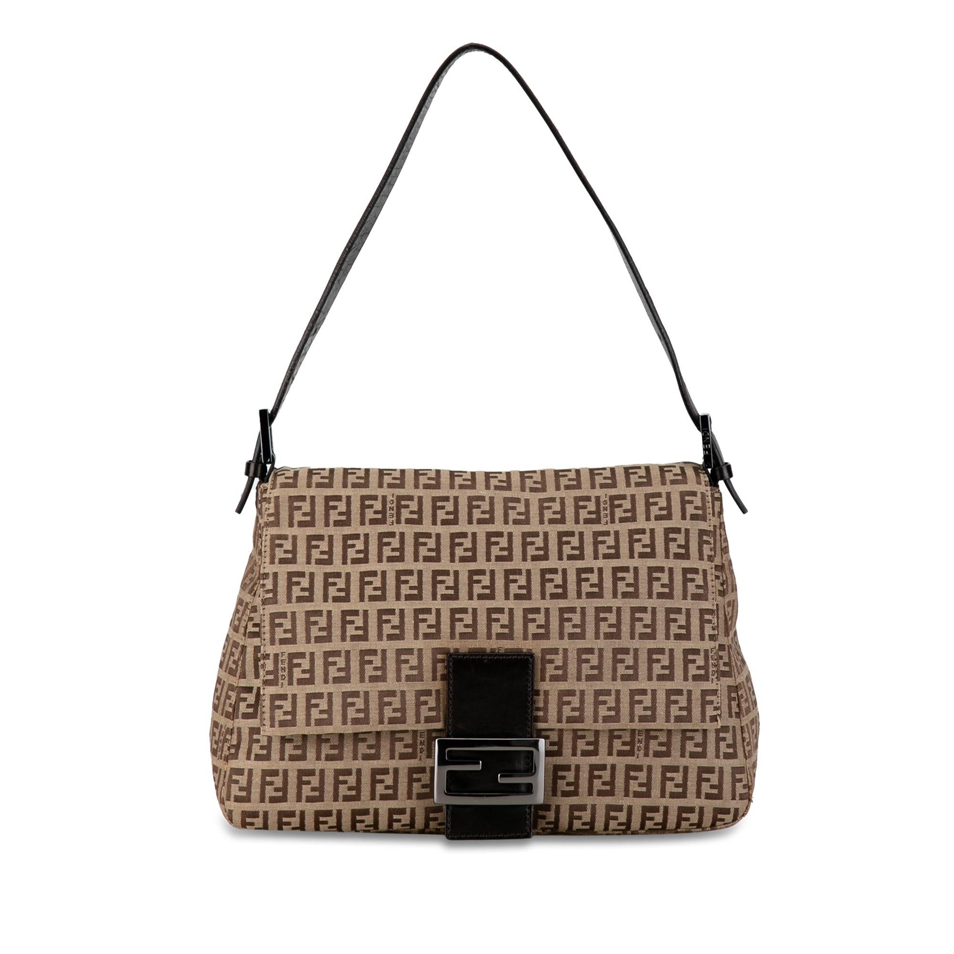 Fendi Zucchino Mamma Forever Shg Qswpsq Shoulder Bag Canvas