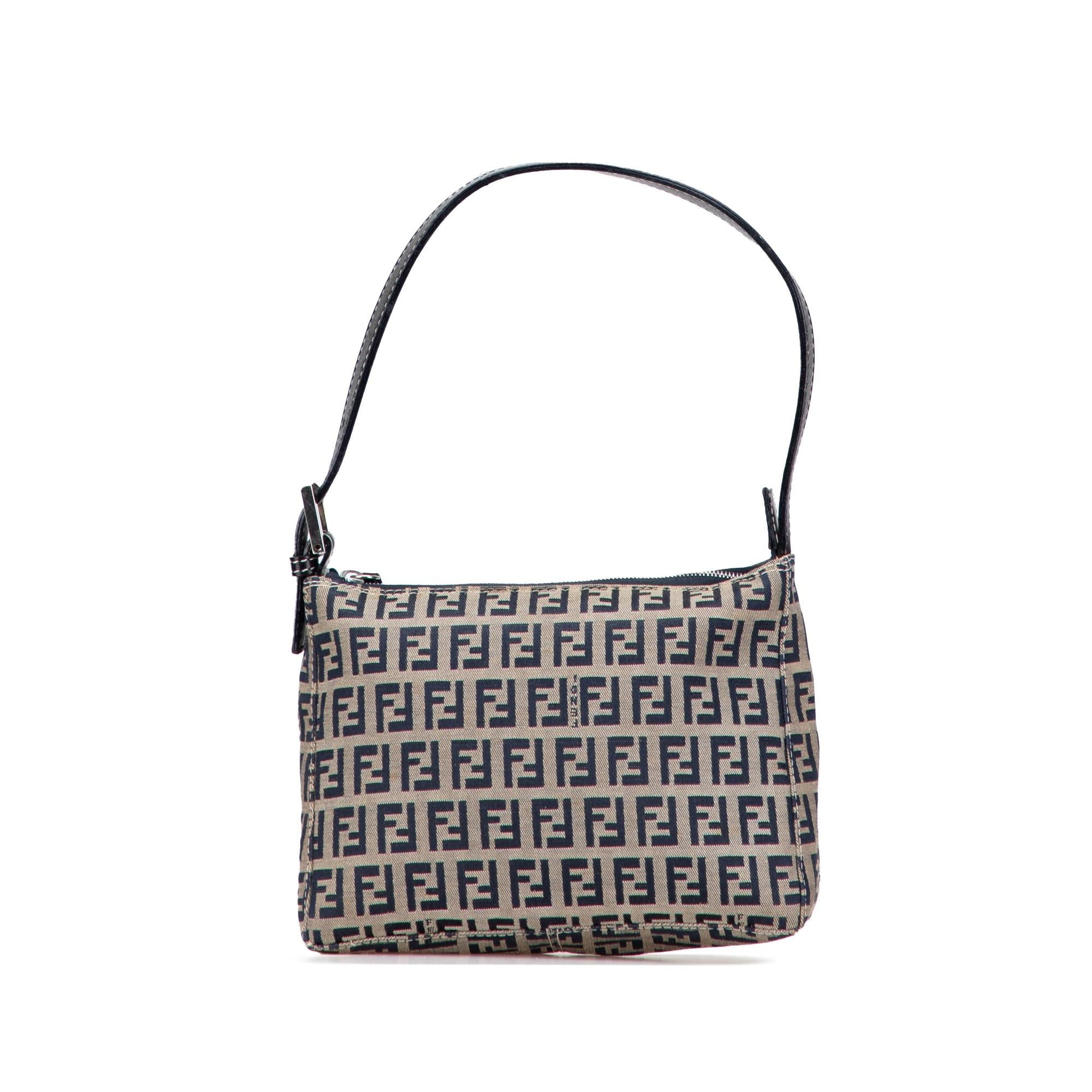 Fendi Zucchino Pochette Shoulder Bag Canvas Canvas Pochette 3