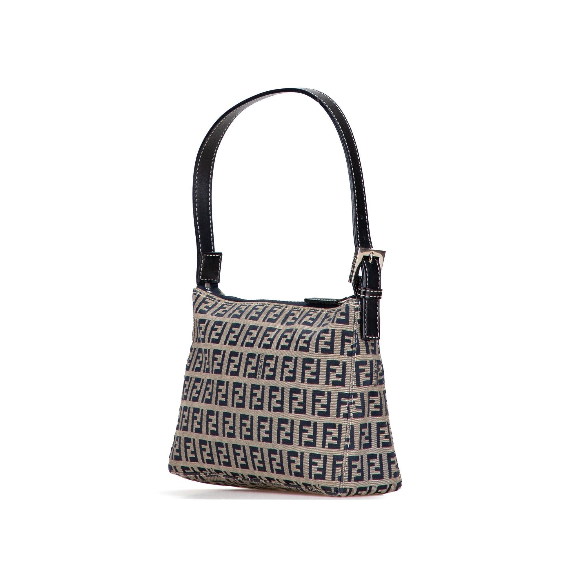 Fendi Zucchino Pochette Shoulder Bag Canvas Canvas Pochette 3