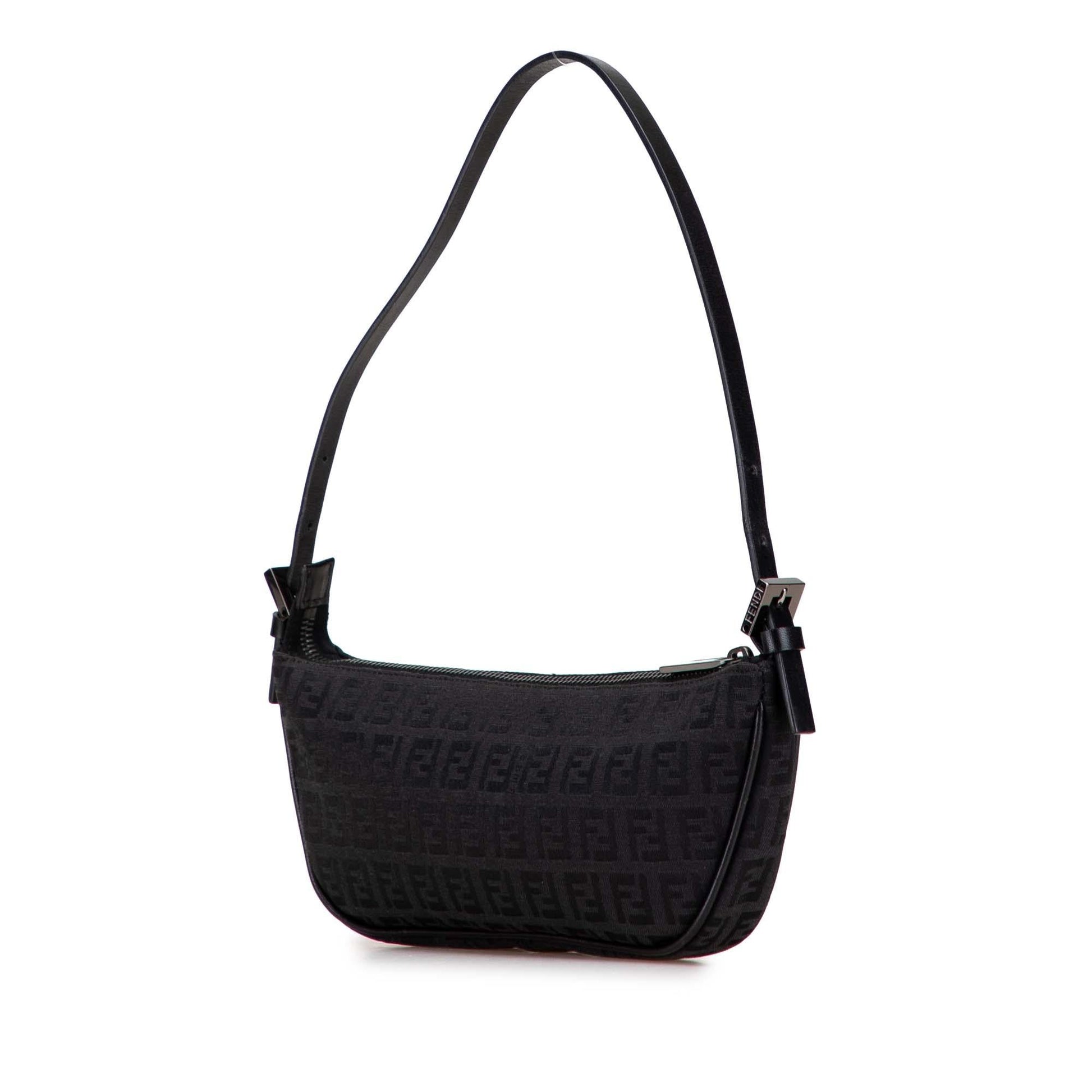 Fendi Zucchino Pochette Shoulder Bag Canvas Canvas Pochette 5