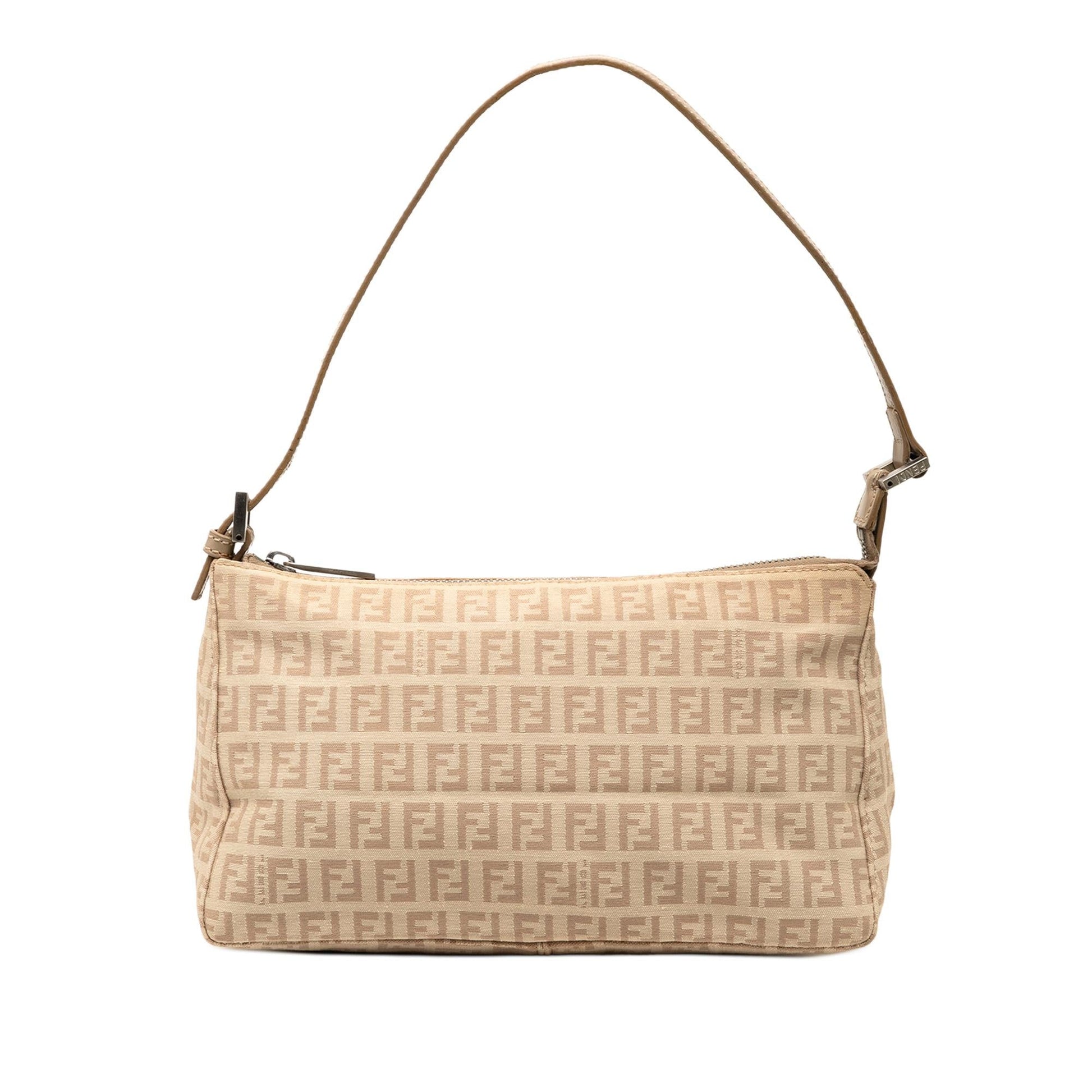 Fendi Zucchino Pochette Shoulder Bag Canvas