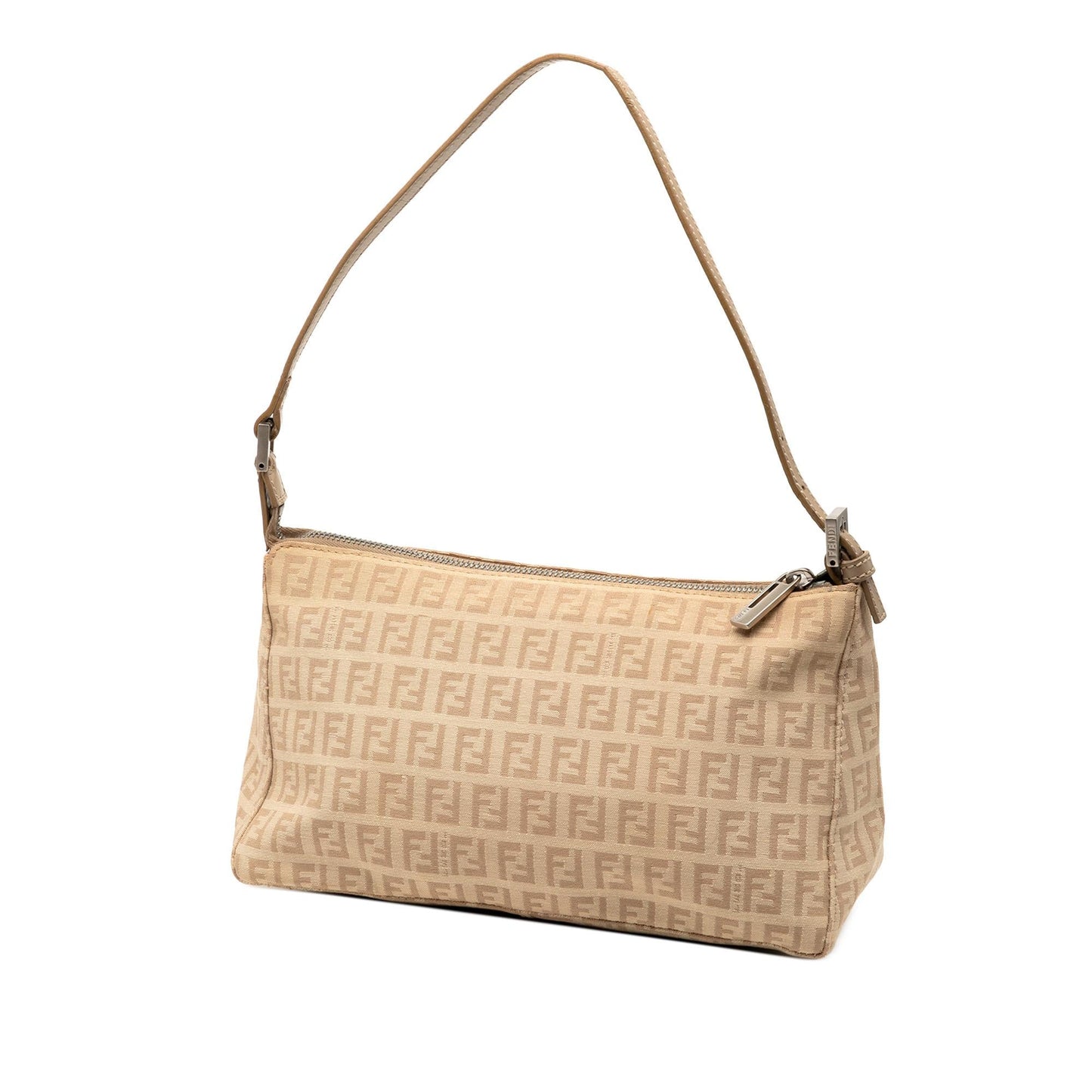 Fendi Zucchino Pochette Shoulder Bag Canvas