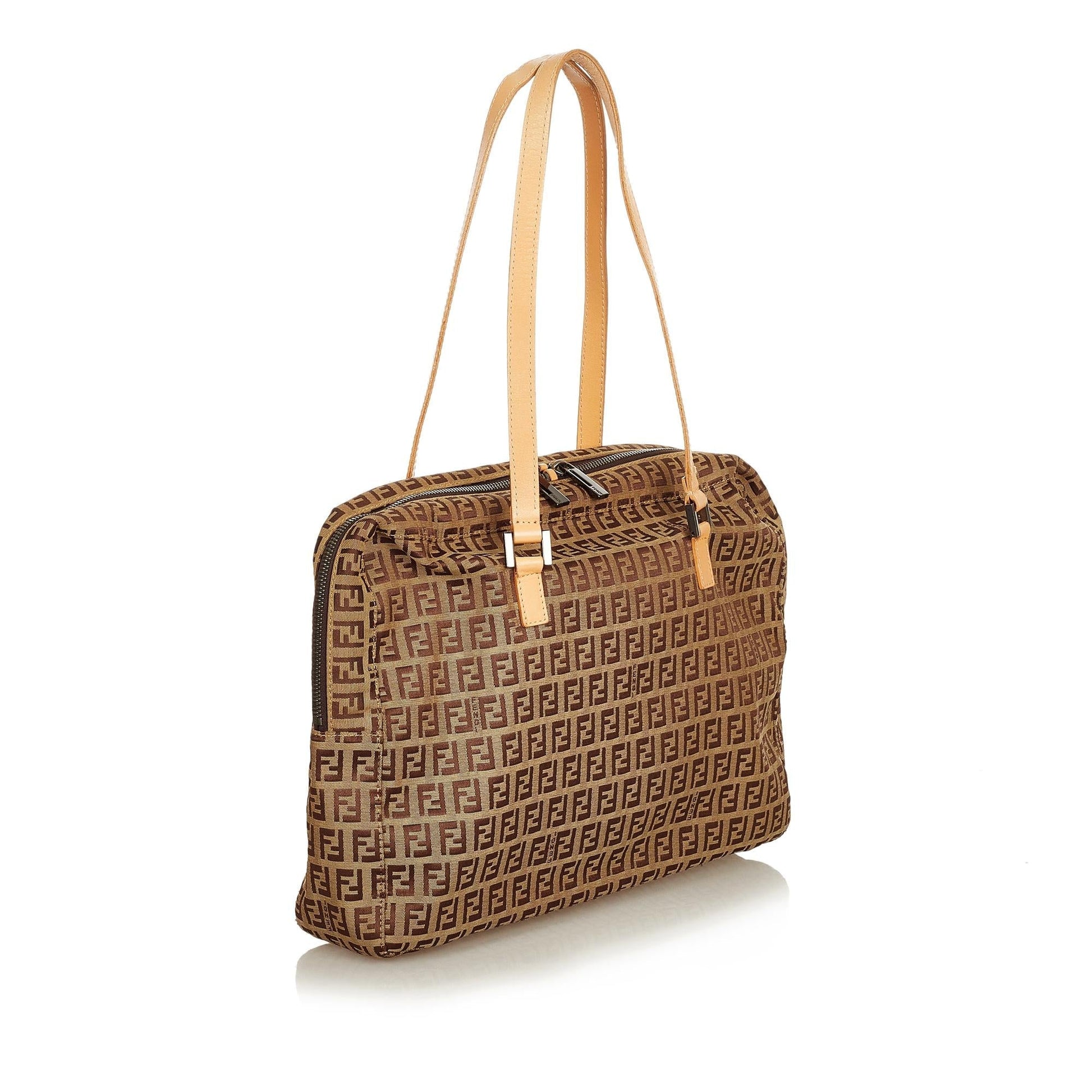 Fendi Zucchino Shoulder Bag Shg Canvas Bag Shg 25646