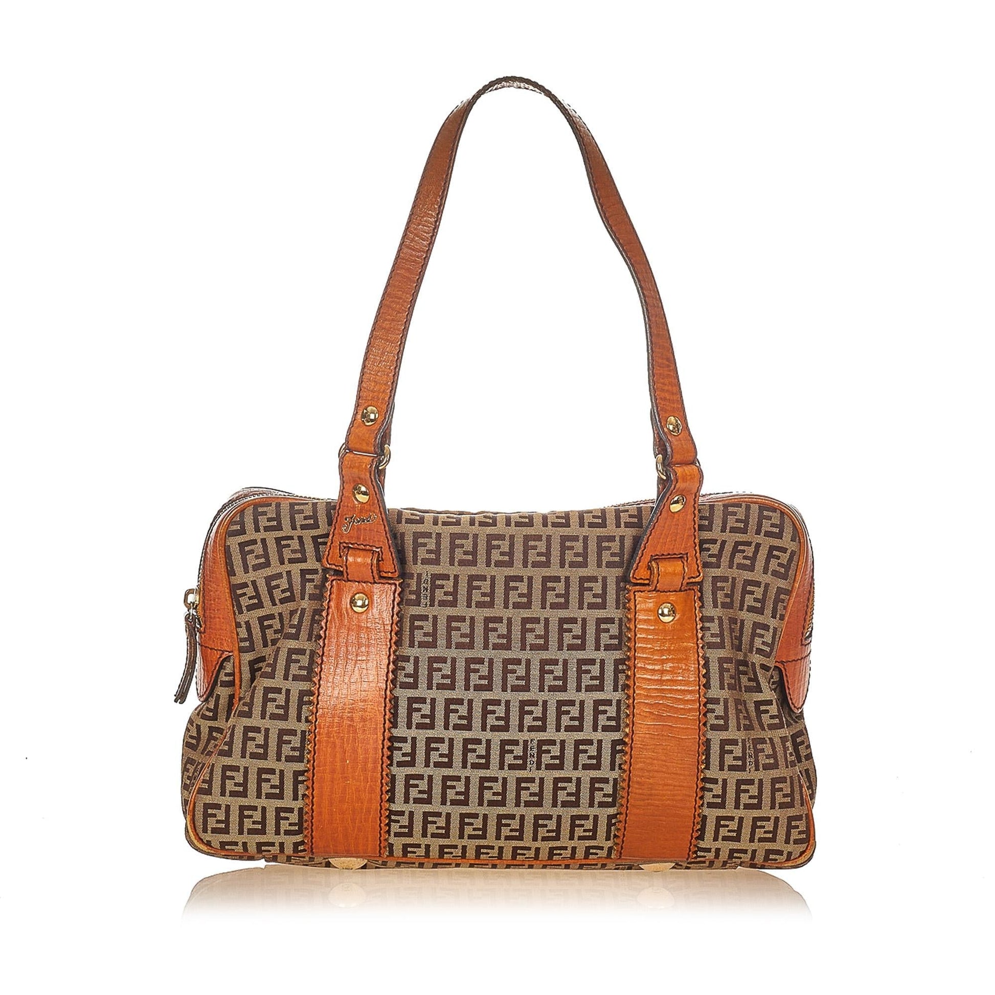 Fendi Zucchino Shoulder Bag Shg Canvas Bag Shg 26038