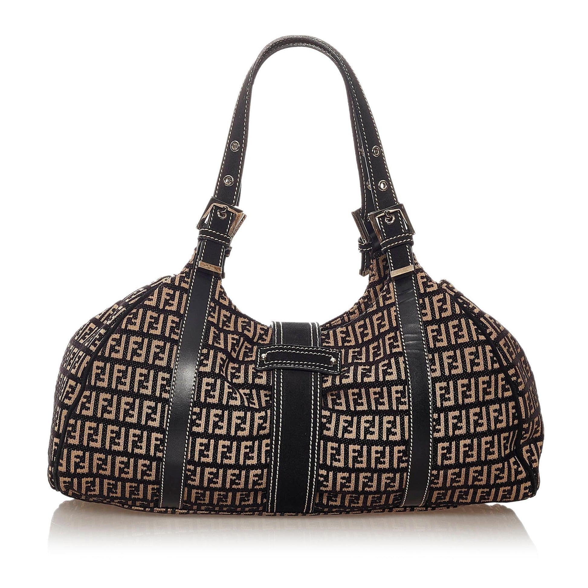 Fendi Zucchino Shoulder Bag Shg Canvas Bag Shg 27820