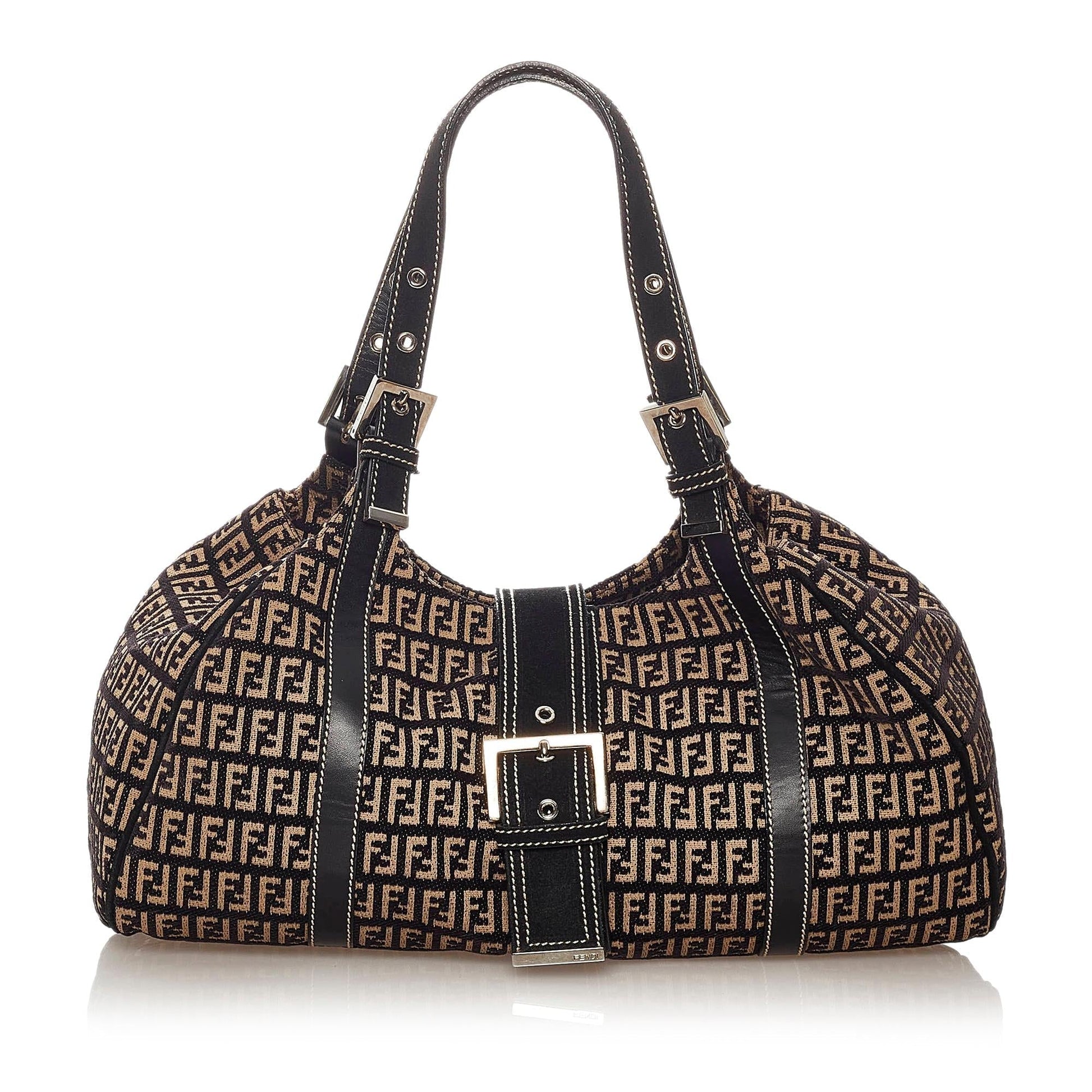Fendi Zucchino Shoulder Bag Shg Canvas Bag Shg 27820