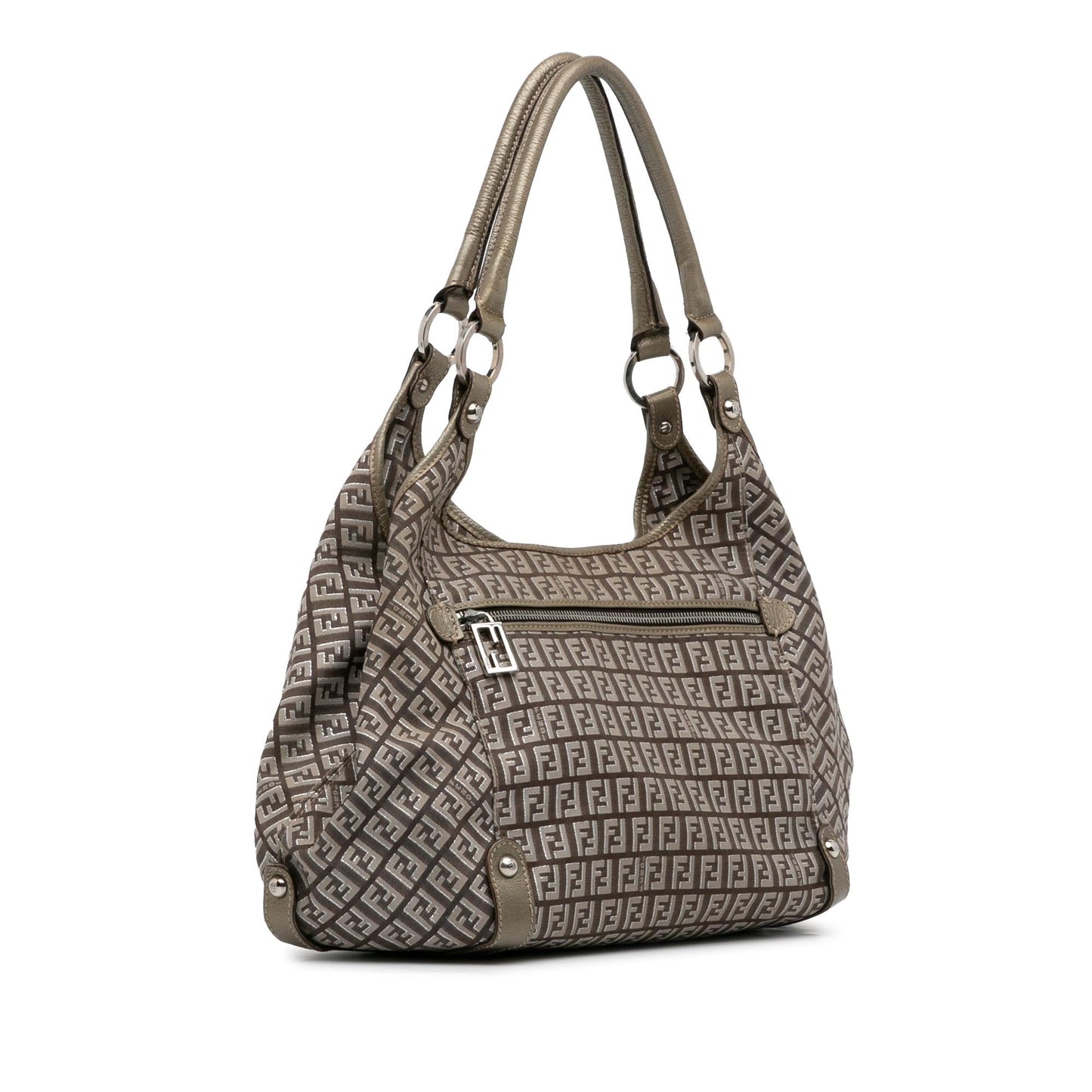Fendi Zucchino Shoulder Bag Shg Cqlahb Canvas