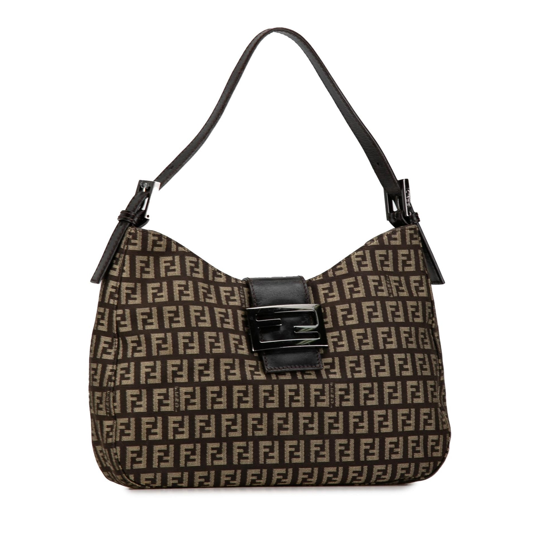 Fendi Zucchino Shoulder Bag Shg Canvas