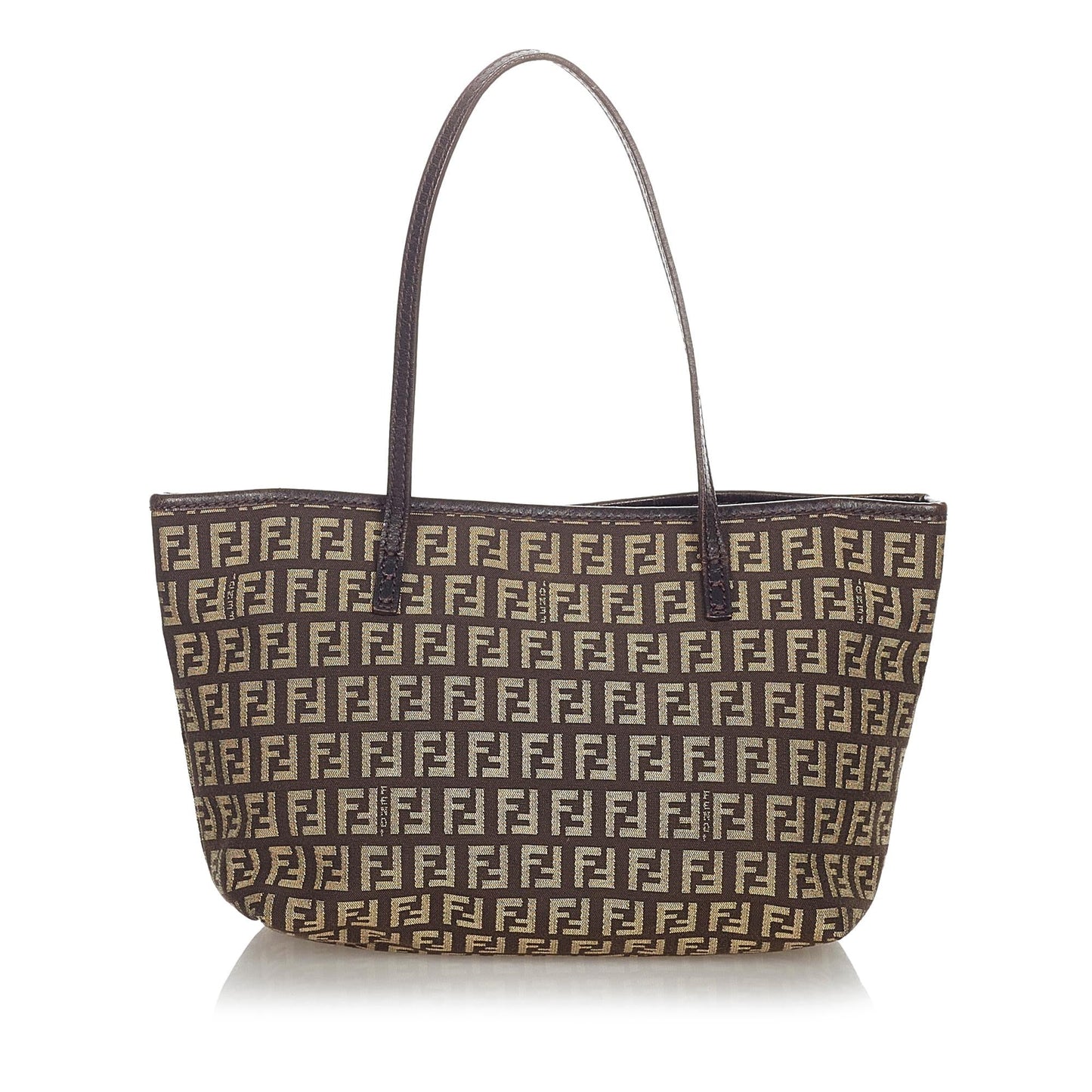 Fendi Zucchino Tote Bag Shg Canvas Gm Authentic 151801