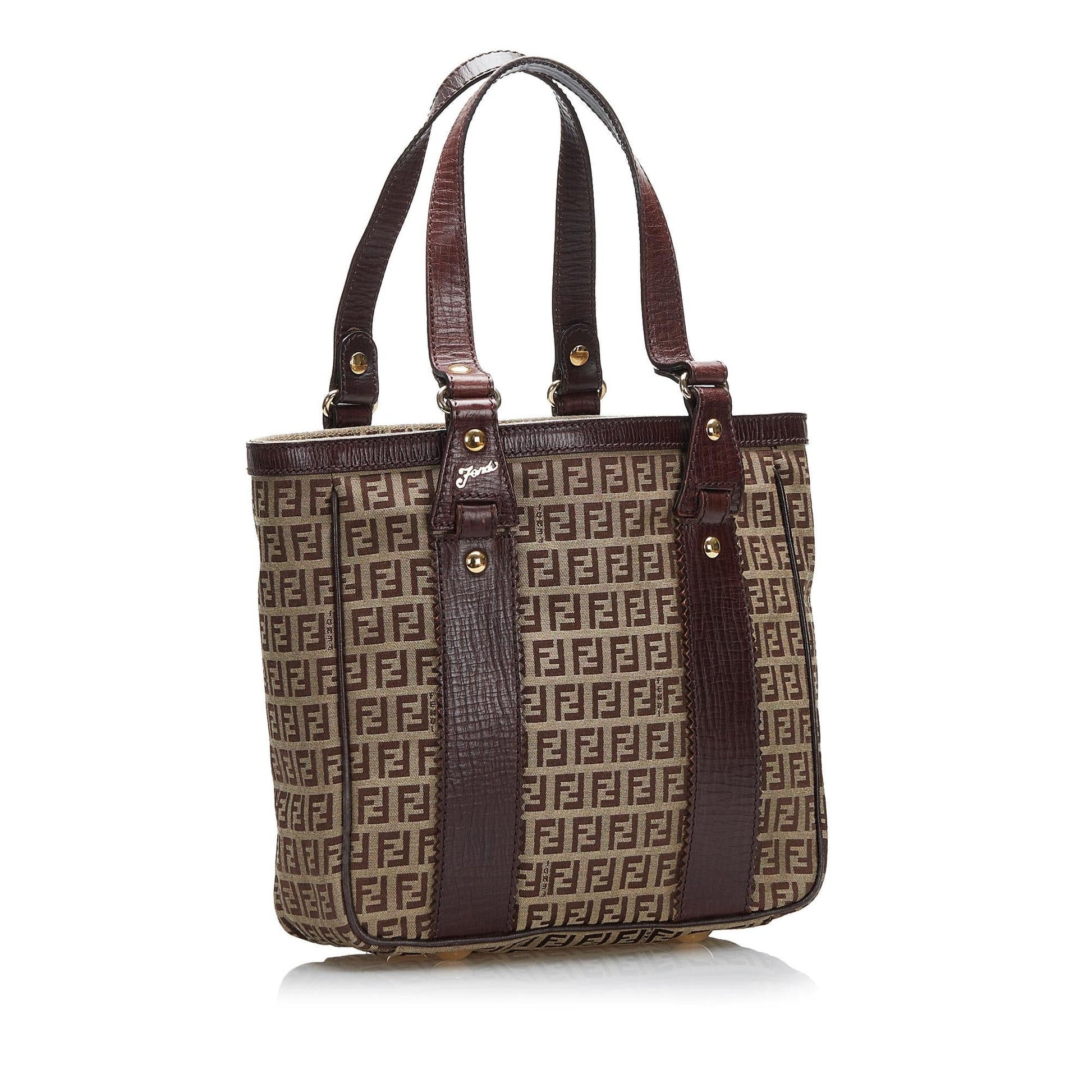 Fendi Zucchino Tote Bag Shg Canvas