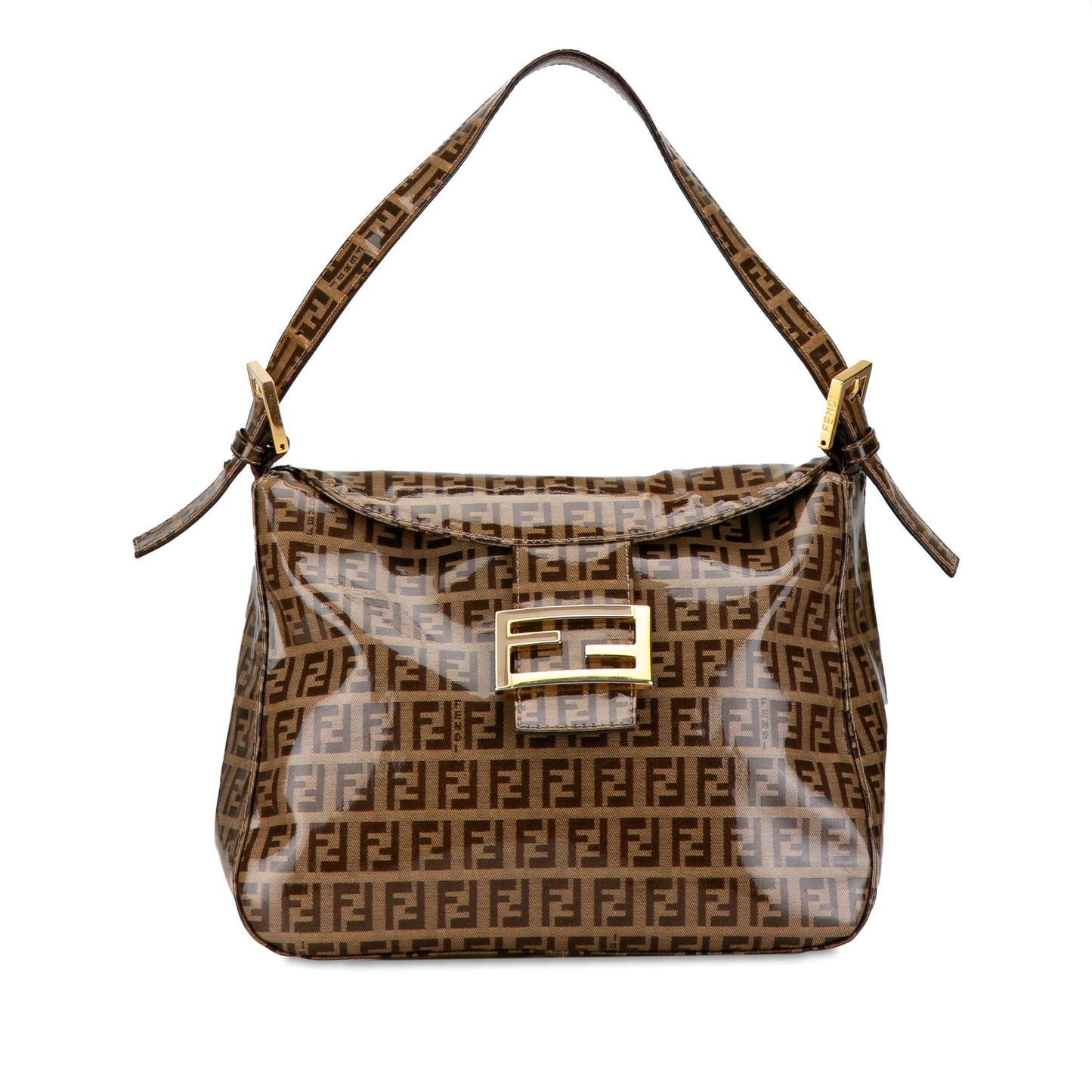 Fendi Zucchino Crystal Double Mamma Shg 3S Qq Shoulder Flap Shoulder Bag