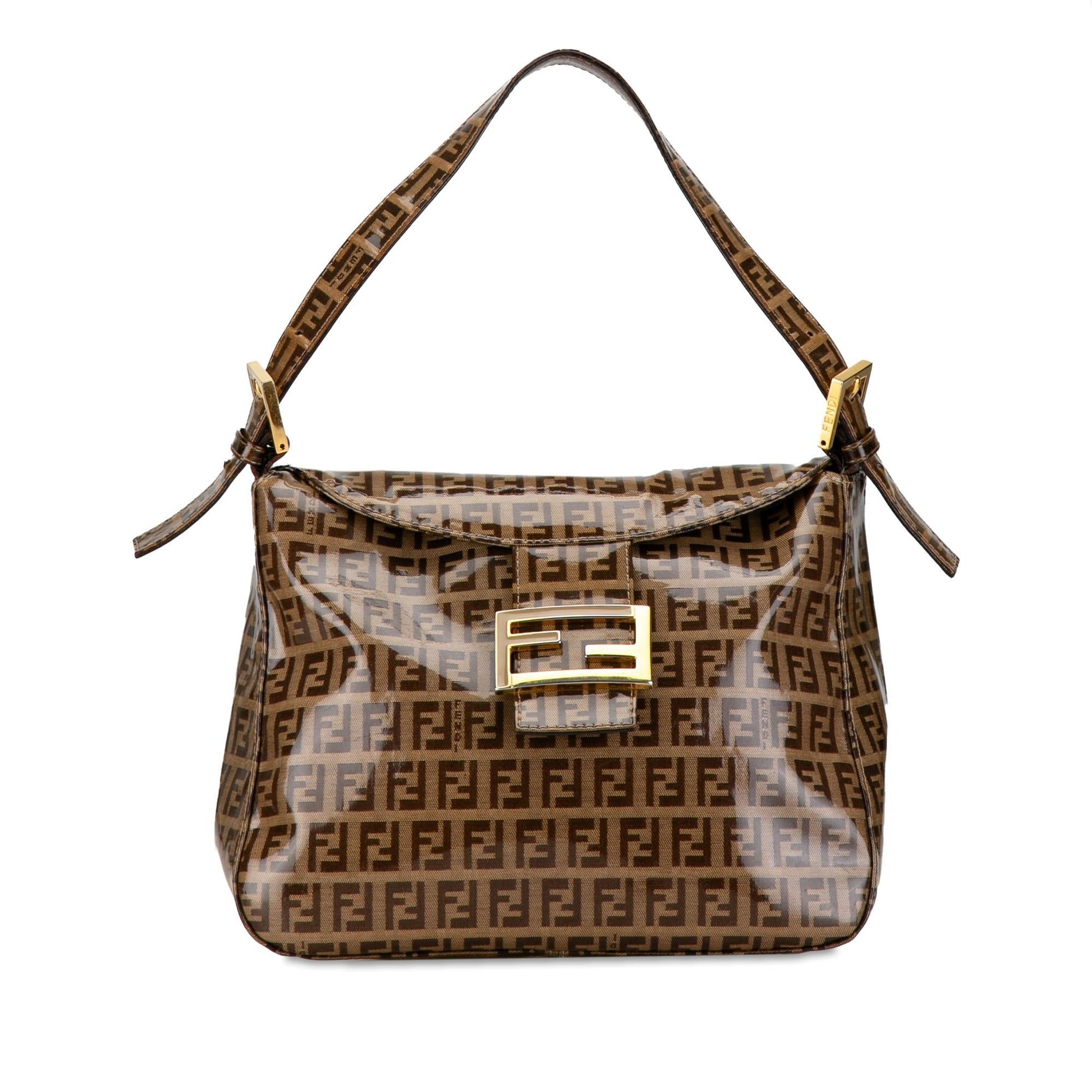 Fendi Zucchino Crystal Double Mamma Shg 3S Qq Shoulder Flap Shoulder Bag