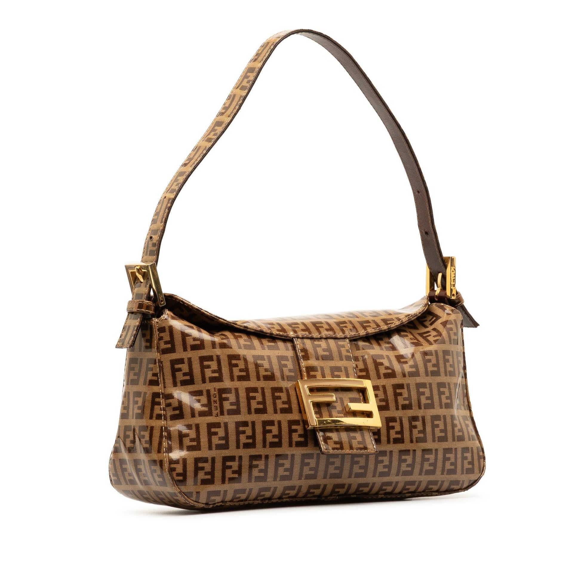 Fendi Zucchino Crystal Double Shoulder Bag Shg Wzabez Flap