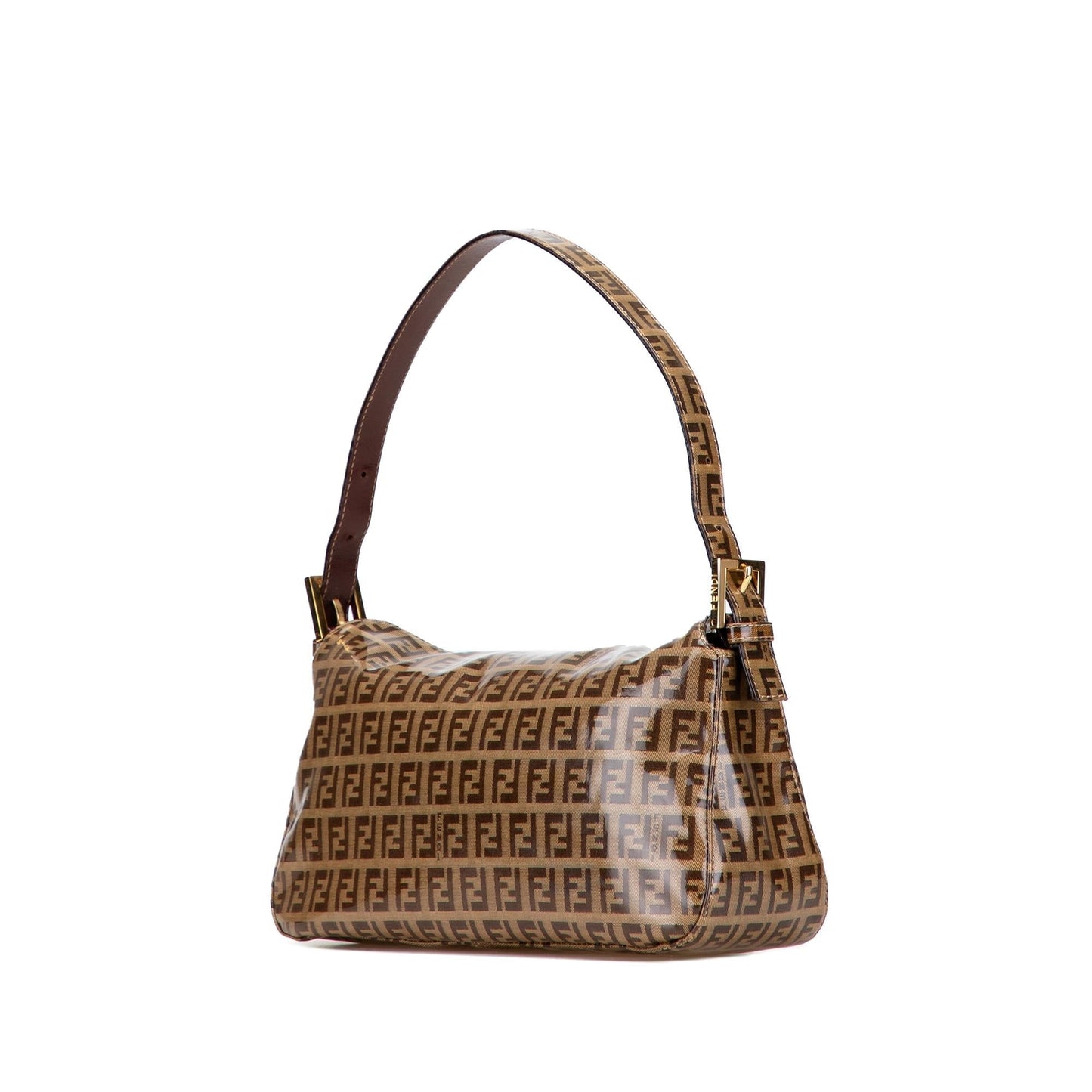 Fendi Zucchino Crystal Double Shoulder Bag Flap Flap Shoulder Bag