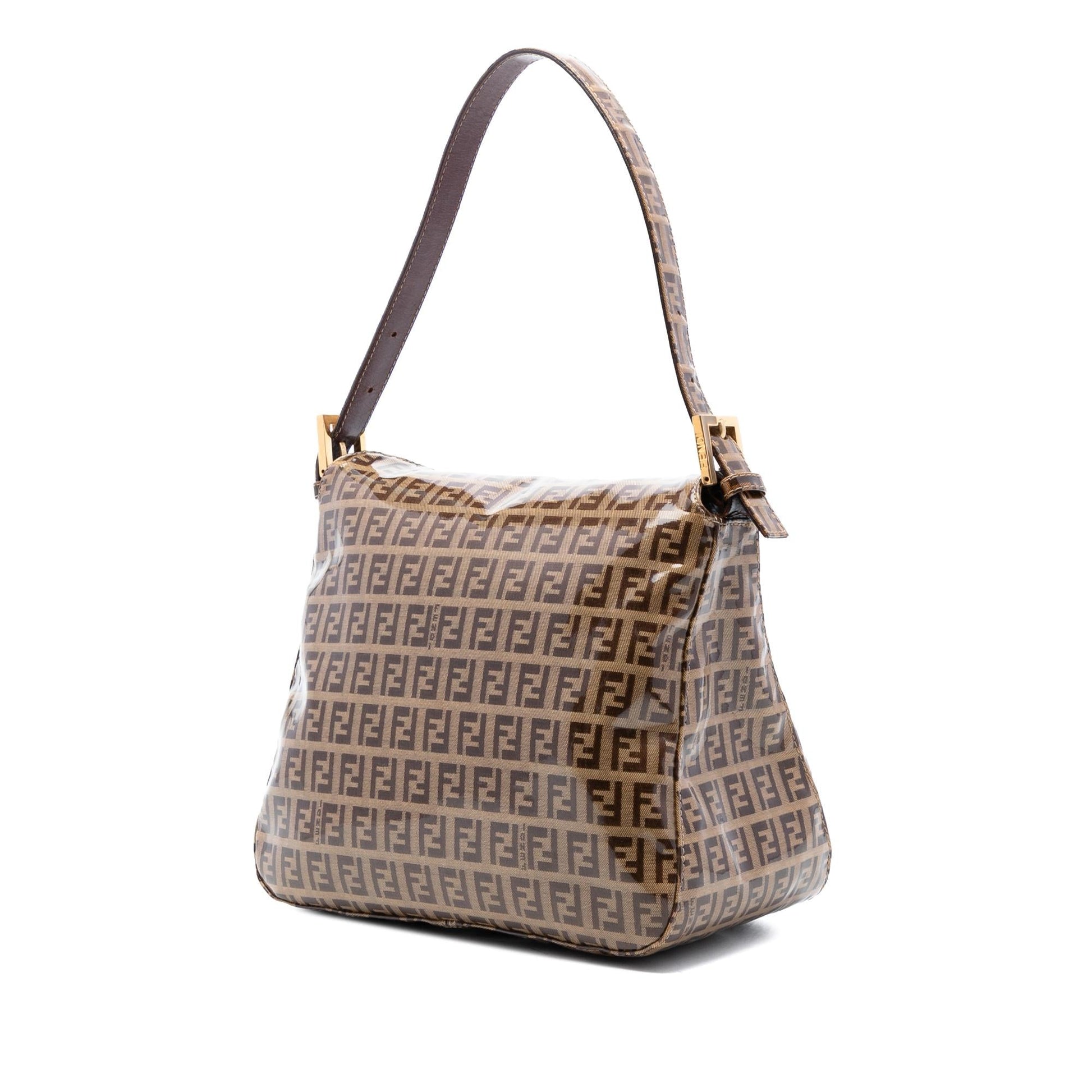 Fendi Zucchino Crystal Double Shoulder Bag Flap