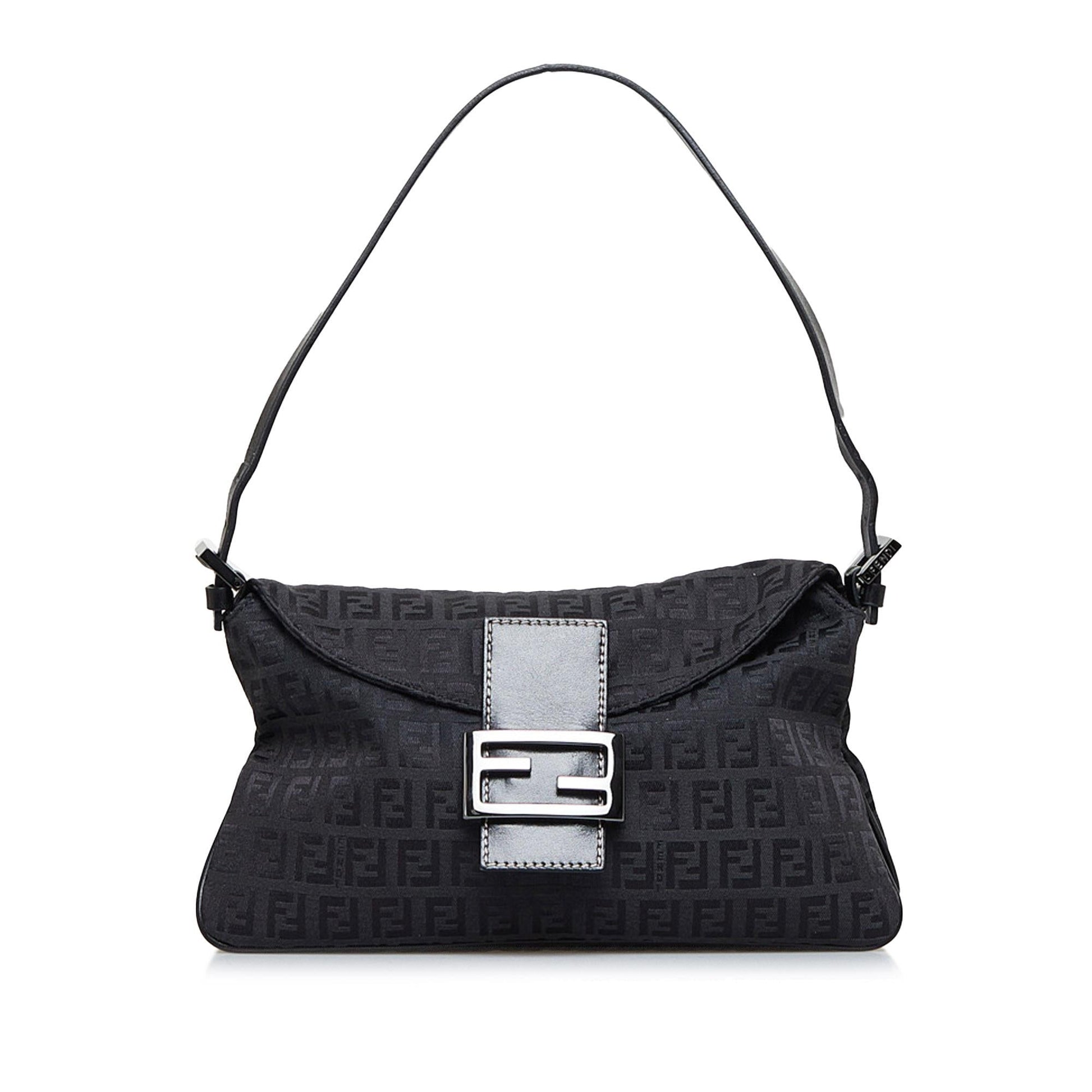 Fendi Zucchino Double Baguette Shg 1Vyg7B Handbag Flap Shoulder Bag
