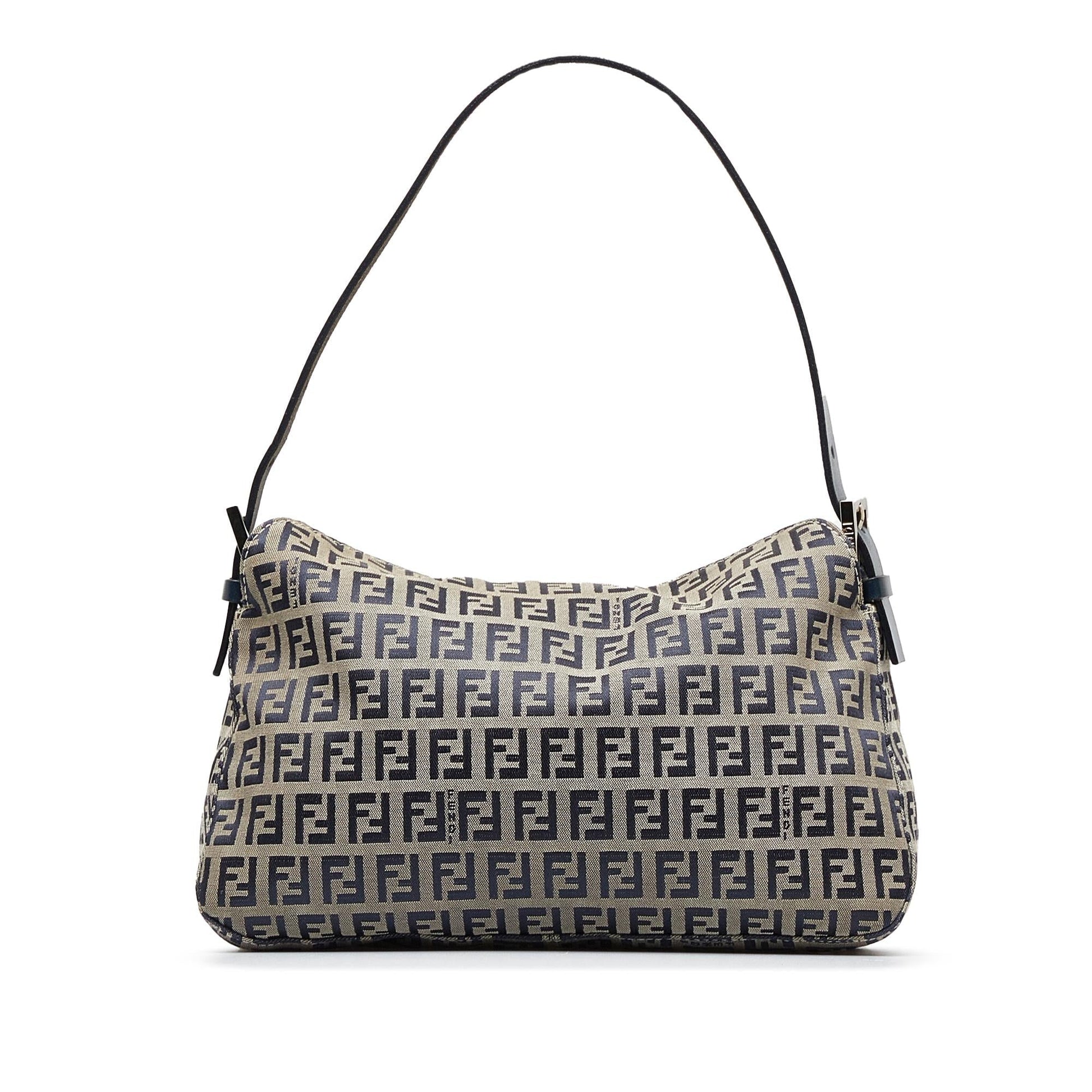 Fendi Zucchino Double Baguette Shg Hvuyfh Handbag Flap Shoulder Bag