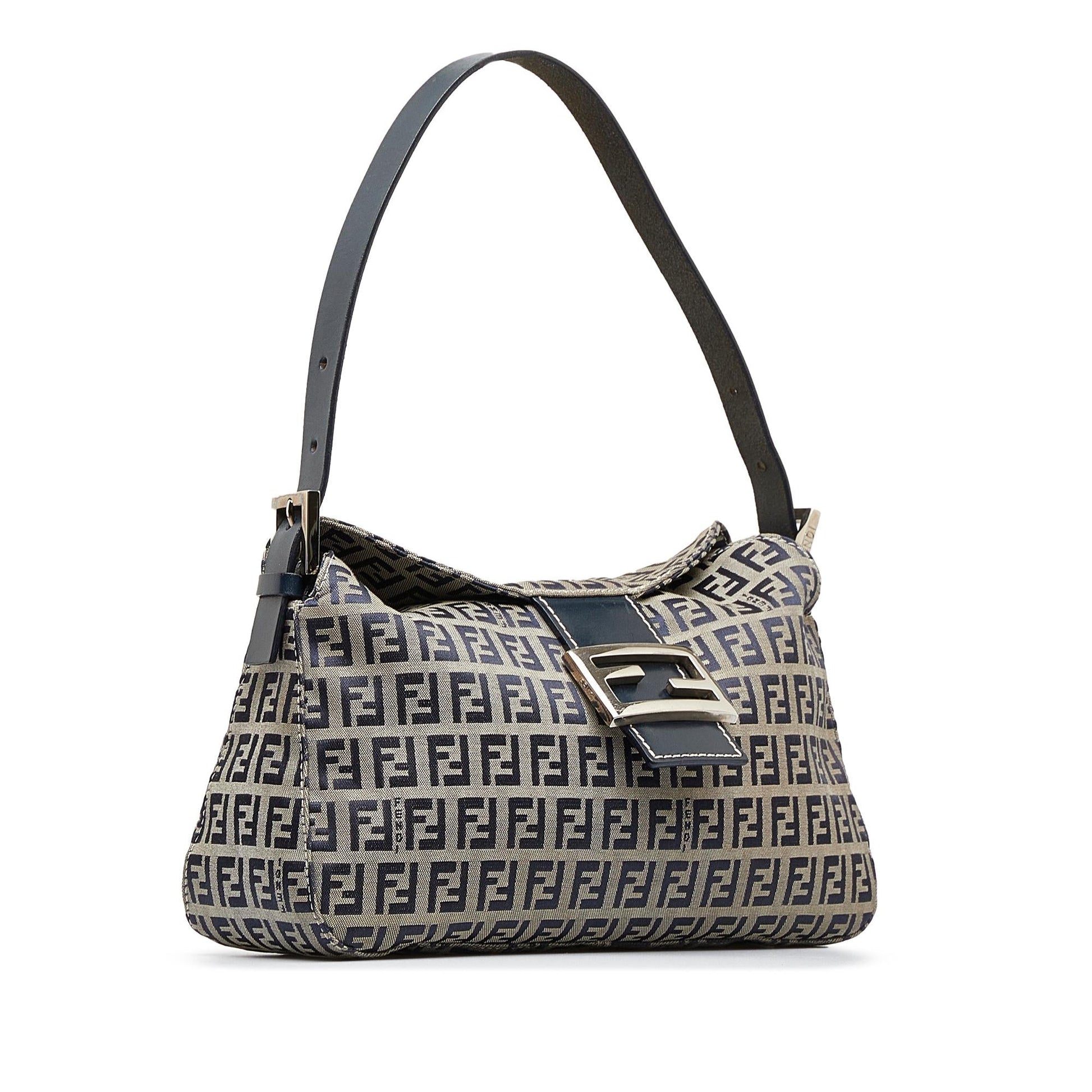Fendi Zucchino Double Baguette Shg Hvuyfh Handbag Flap Shoulder Bag