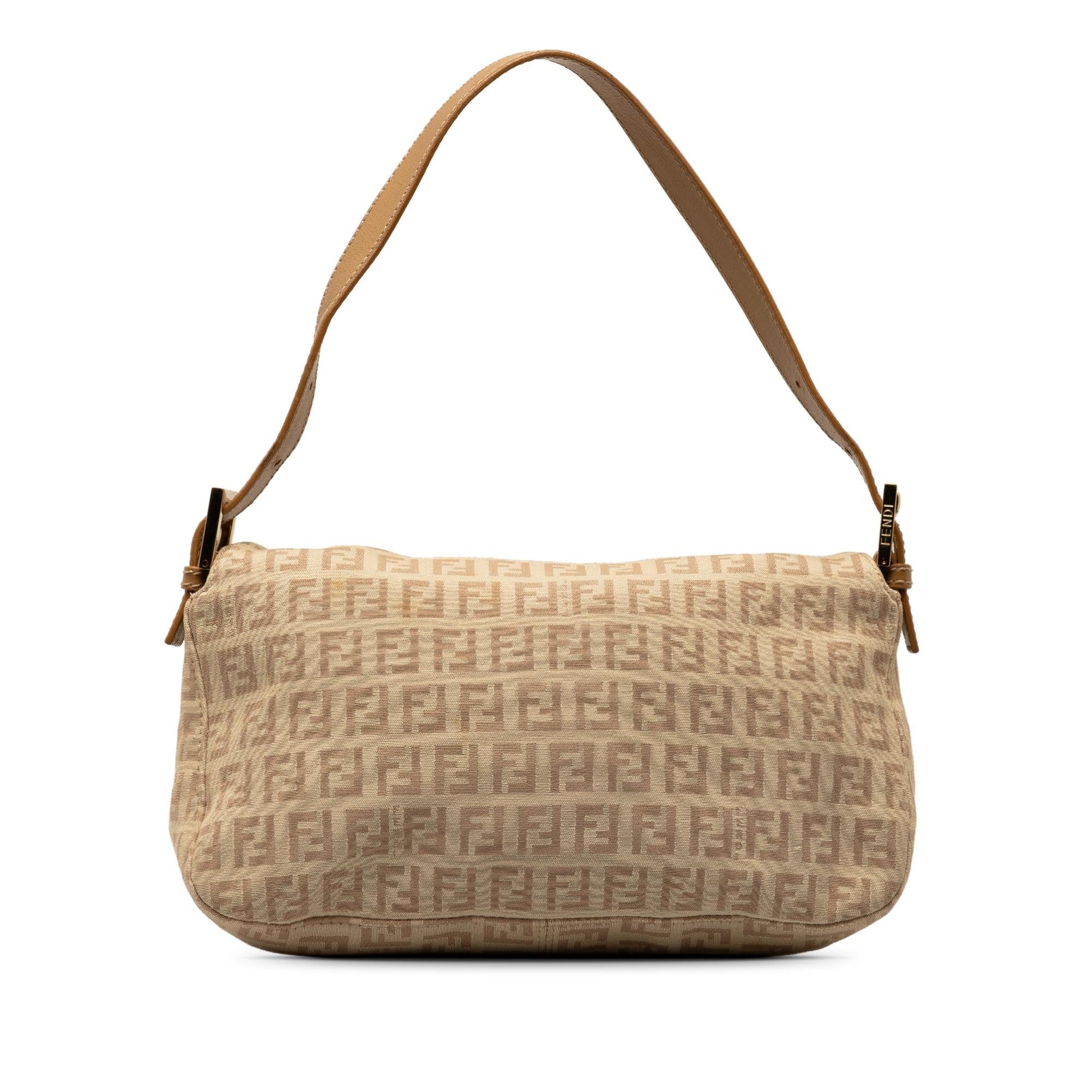 Fendi Zucchino Double Baguette Shg V7Zgvv Handbag Flap Shoulder Bag