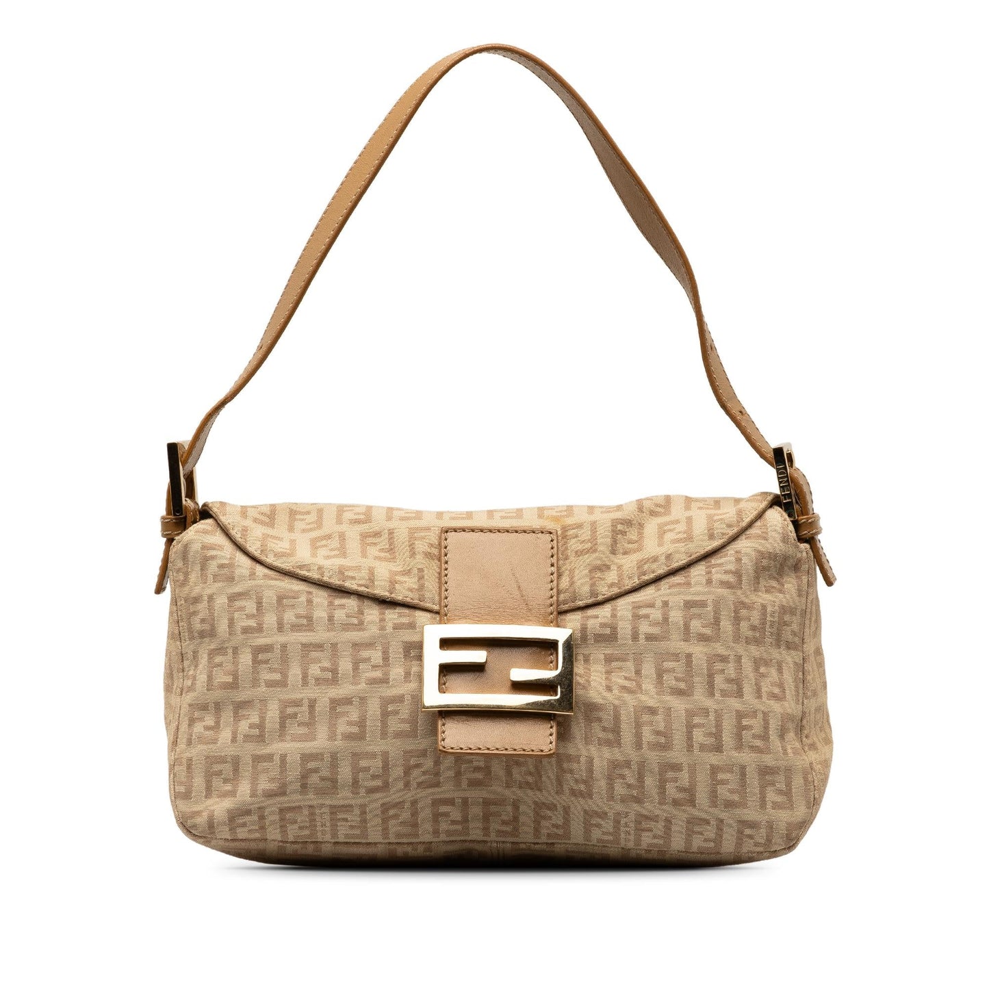 Fendi Zucchino Double Baguette Shg V7Zgvv Handbag Flap Shoulder Bag