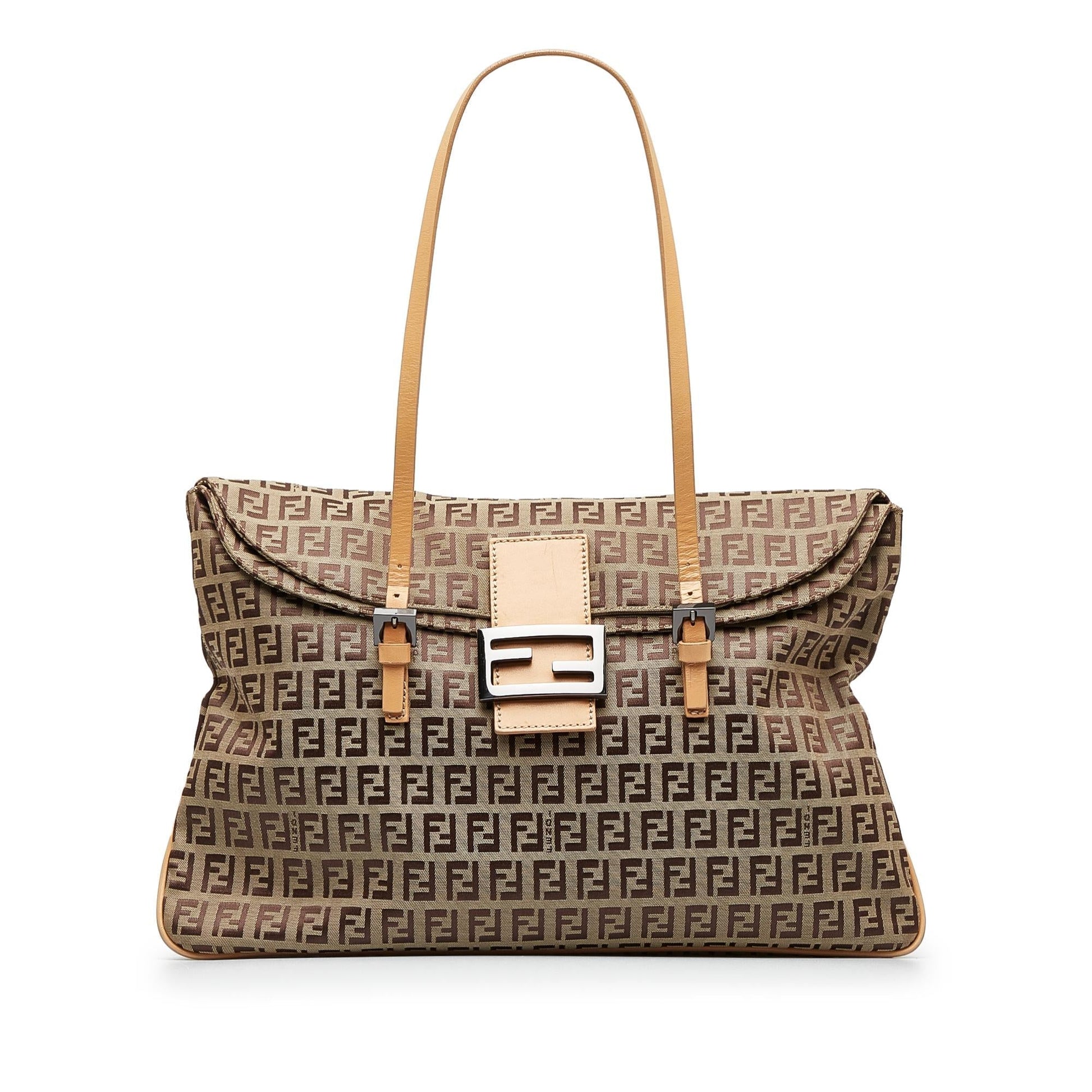 Fendi Zucchino Double Tote Shg Wgkc7B Flap Tote Bag