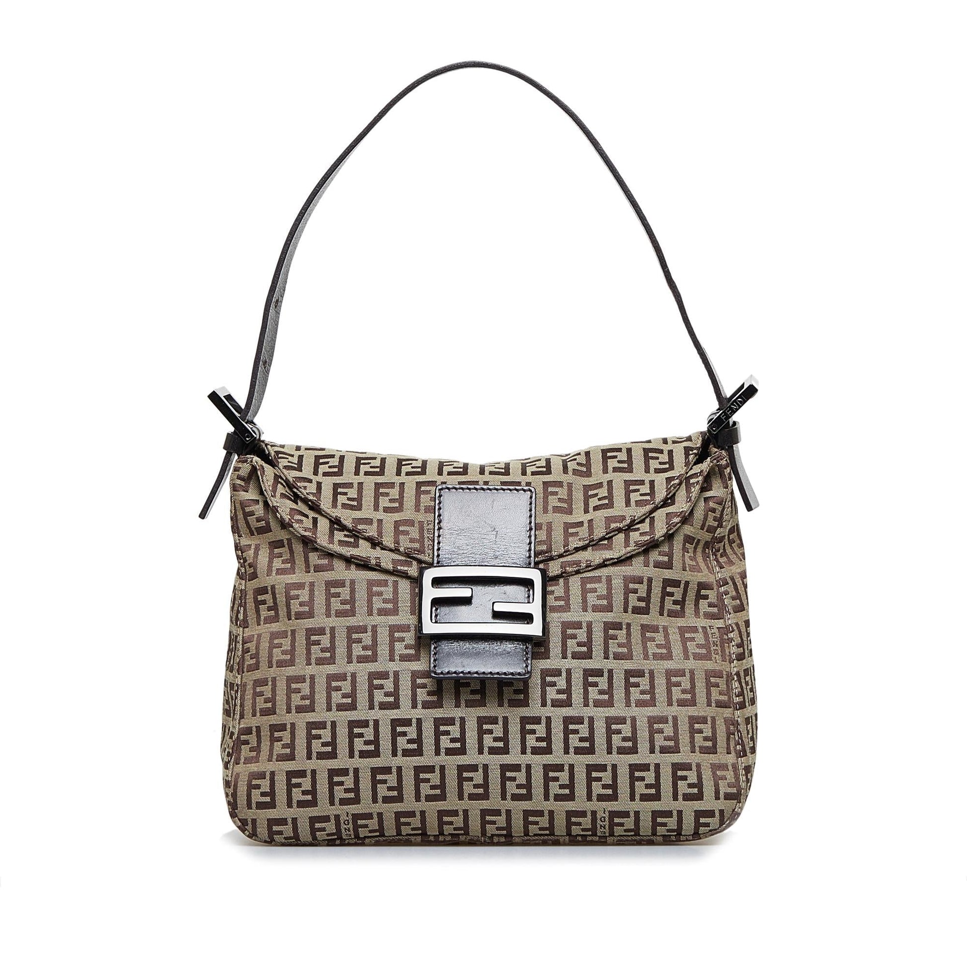 Fendi Zucchino Double Shg T0Xfp4 Shoulder Bag Flap