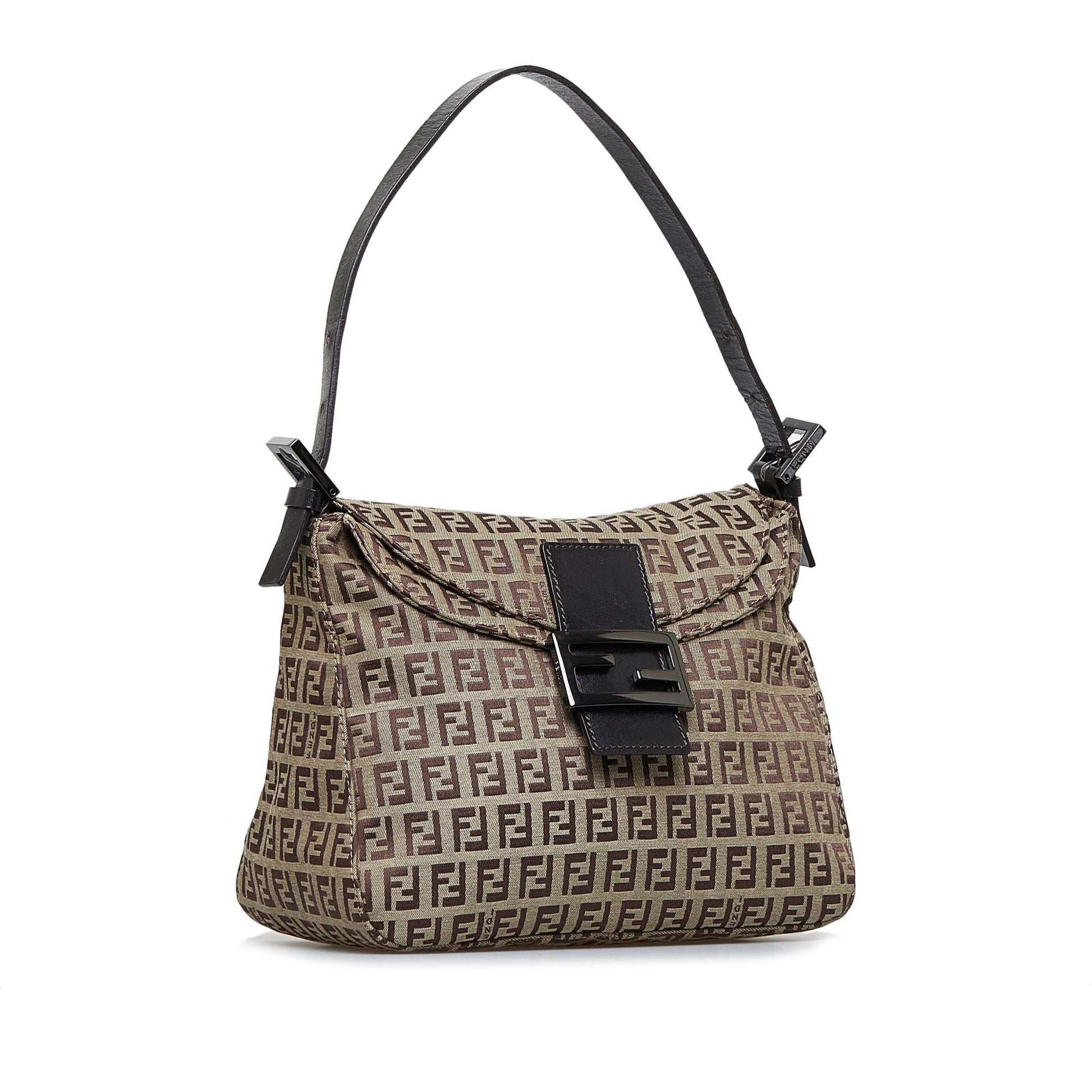 Fendi Zucchino Double Shg T0Xfp4 Shoulder Bag Flap