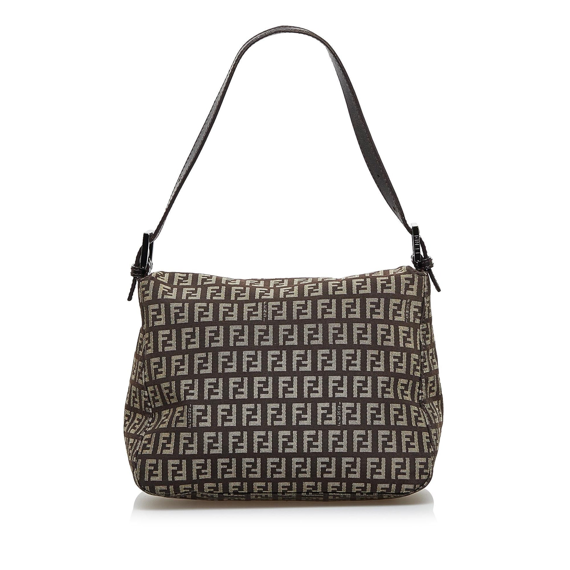 Fendi Zucchino Double Shg V6Upfn Shoulder Bag Flap