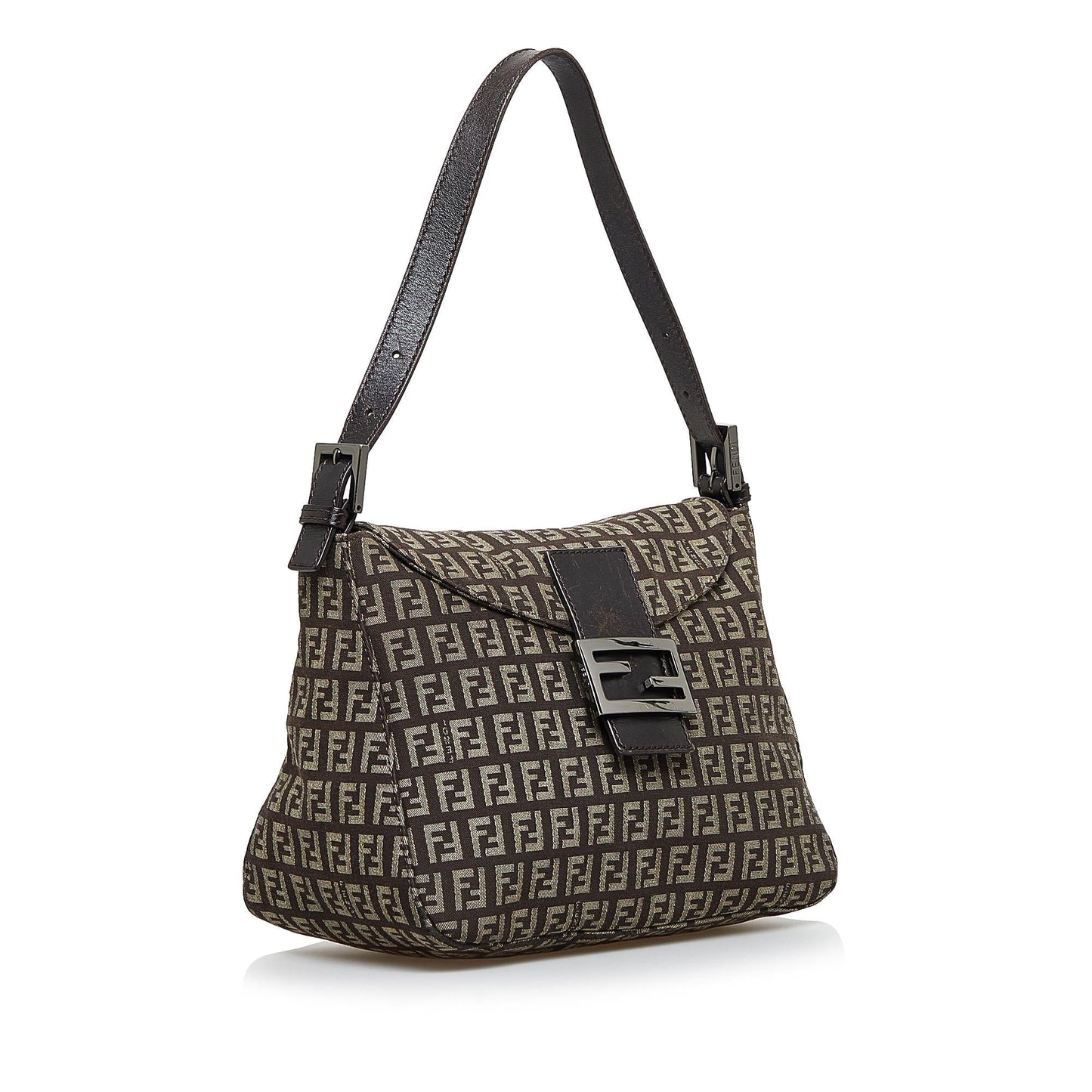 Fendi Zucchino Double Shg V6Upfn Shoulder Bag Flap