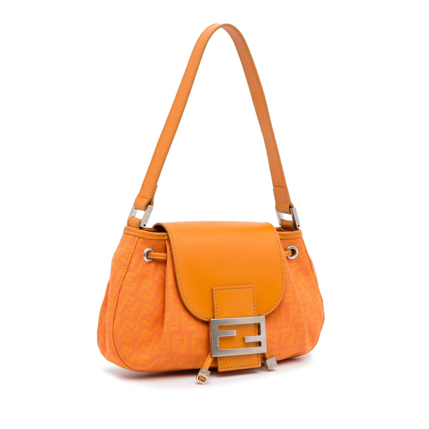 Fendi Zucchino Drawstring Baguette Shg Shniuc Handbag Shoulder Bag