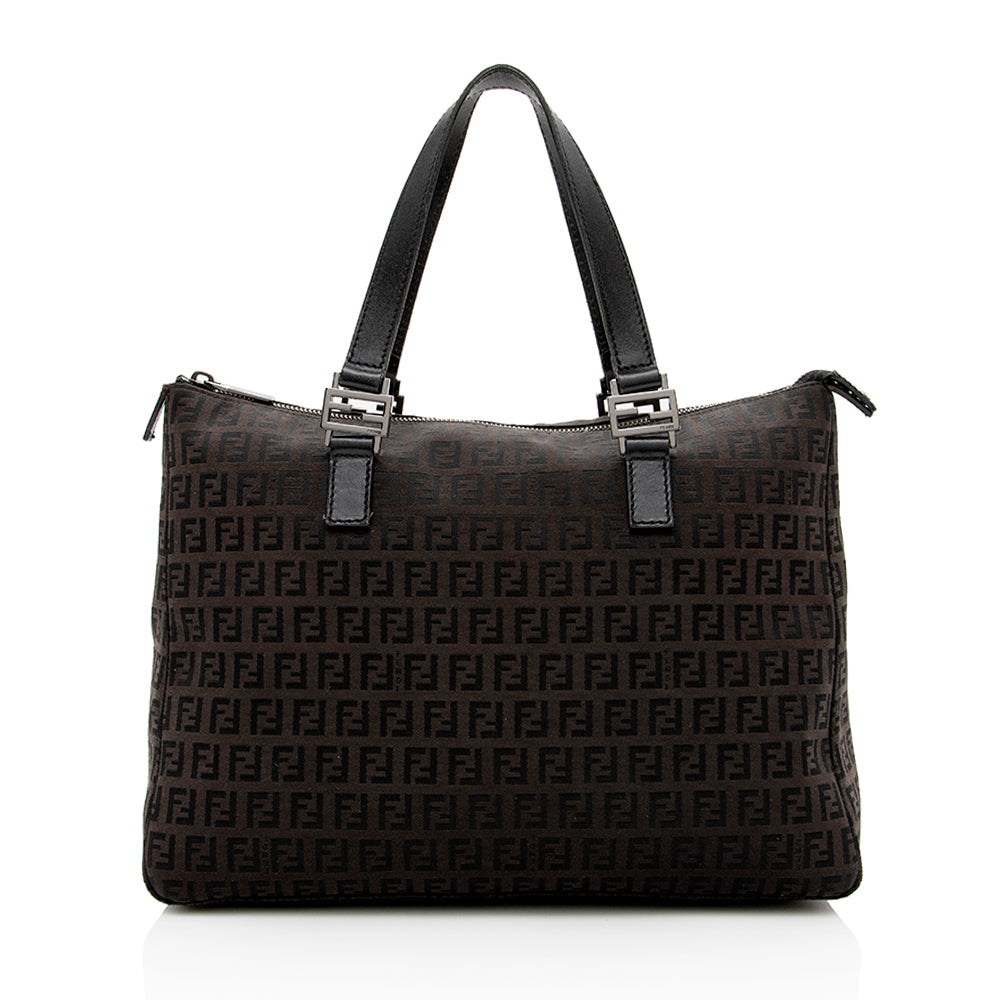 Fendi Zucchino Ff Handle Tote Final Sale Shf Tote Bag