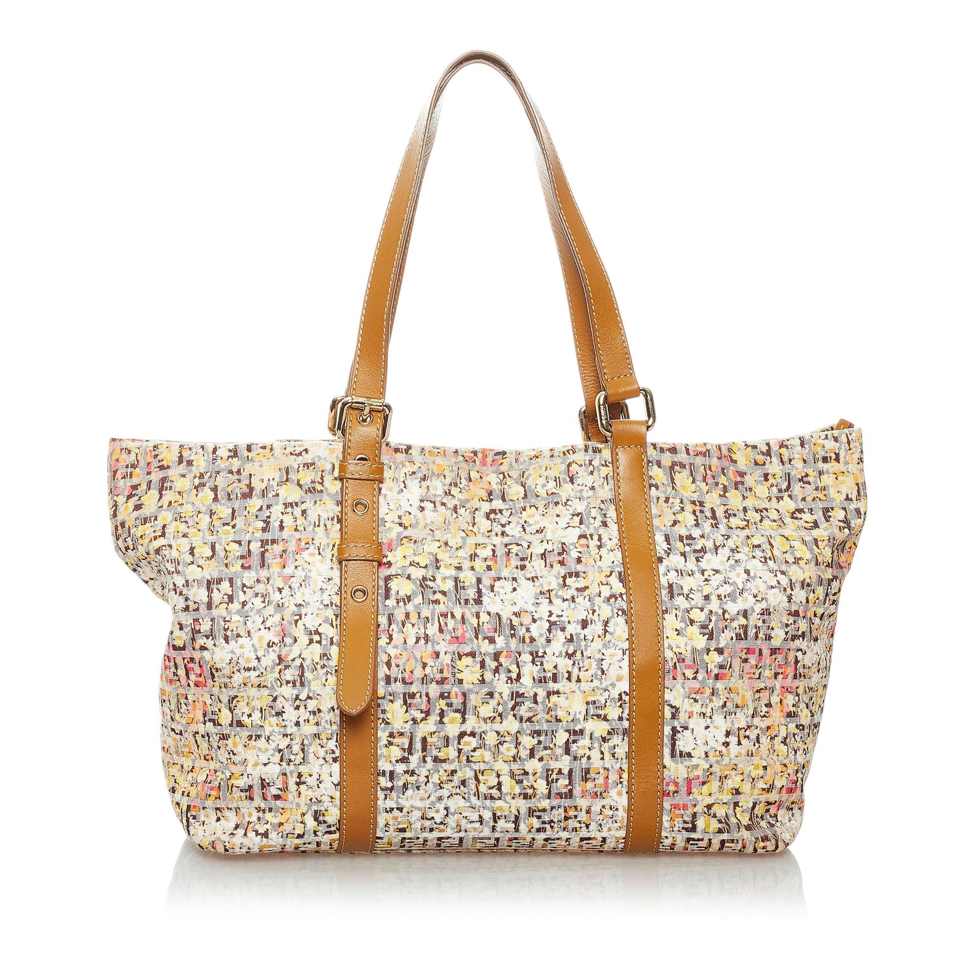 Fendi Zucchino Floral Tote Bag Shg