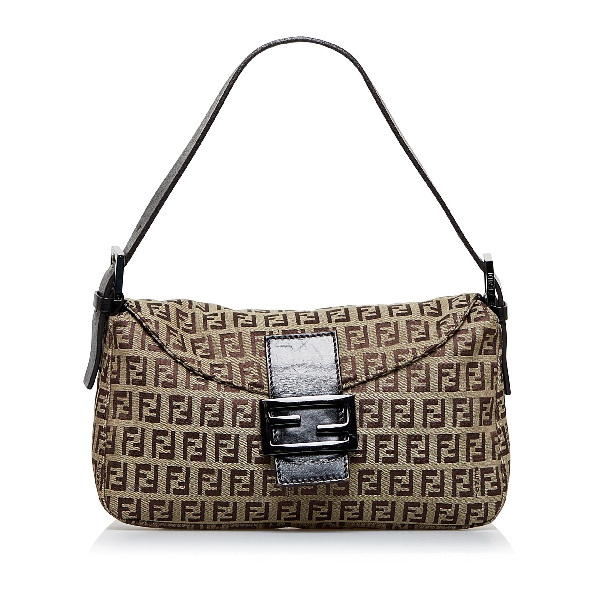 Fendi Zucchino Mamma Baguette Shg Itloi1 Handbag Shoulder Bag