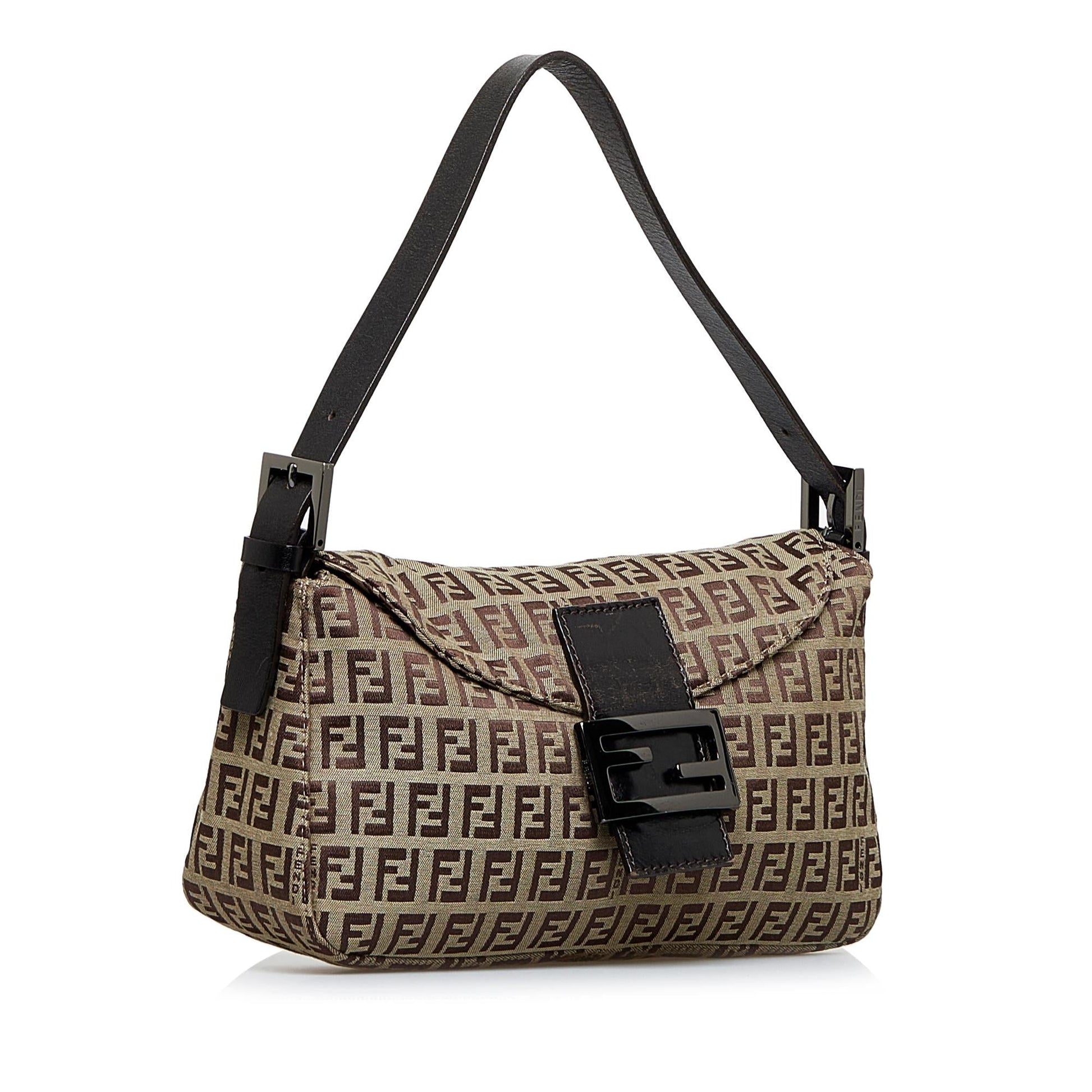 Fendi Zucchino Mamma Baguette Shg Itloi1 Handbag Shoulder Bag