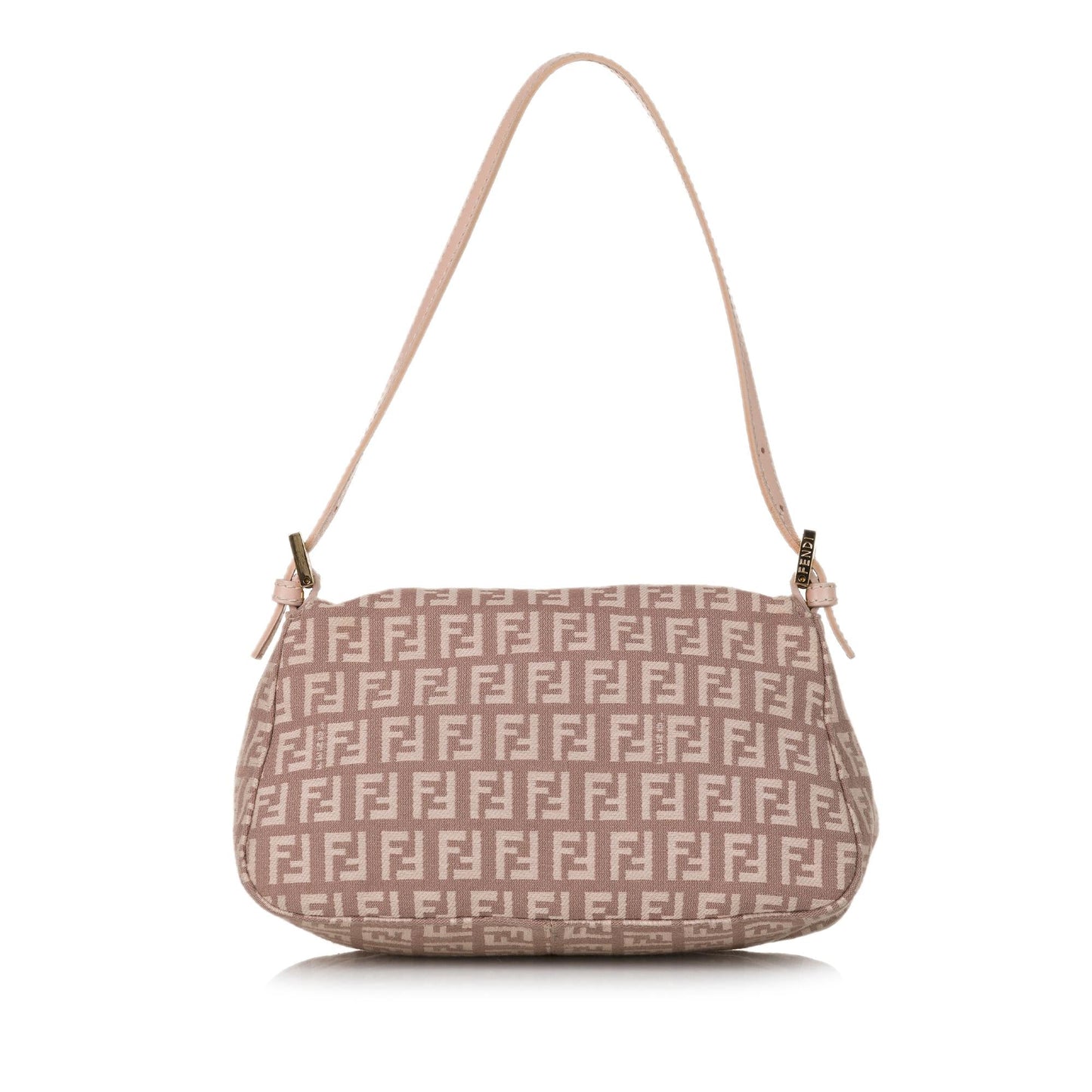 Fendi Zucchino Mamma Forever Baguette Shg Handbag Canvas Shoulder Bag